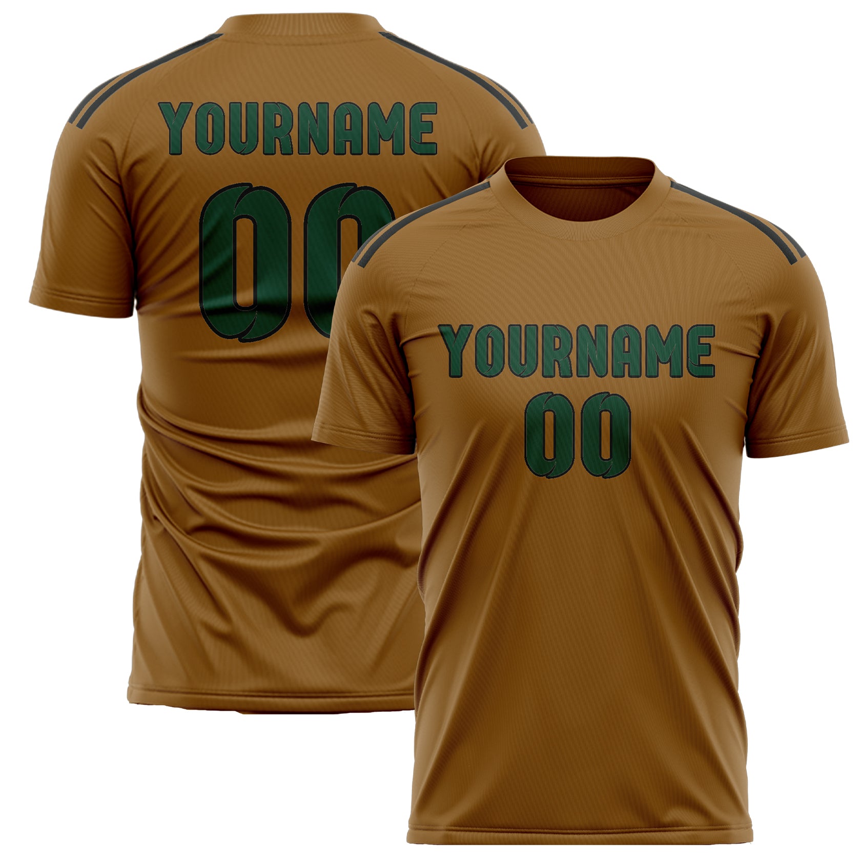 Benutzerdefiniertes Professionelles Khaki Moosgrün Fußballtrikot