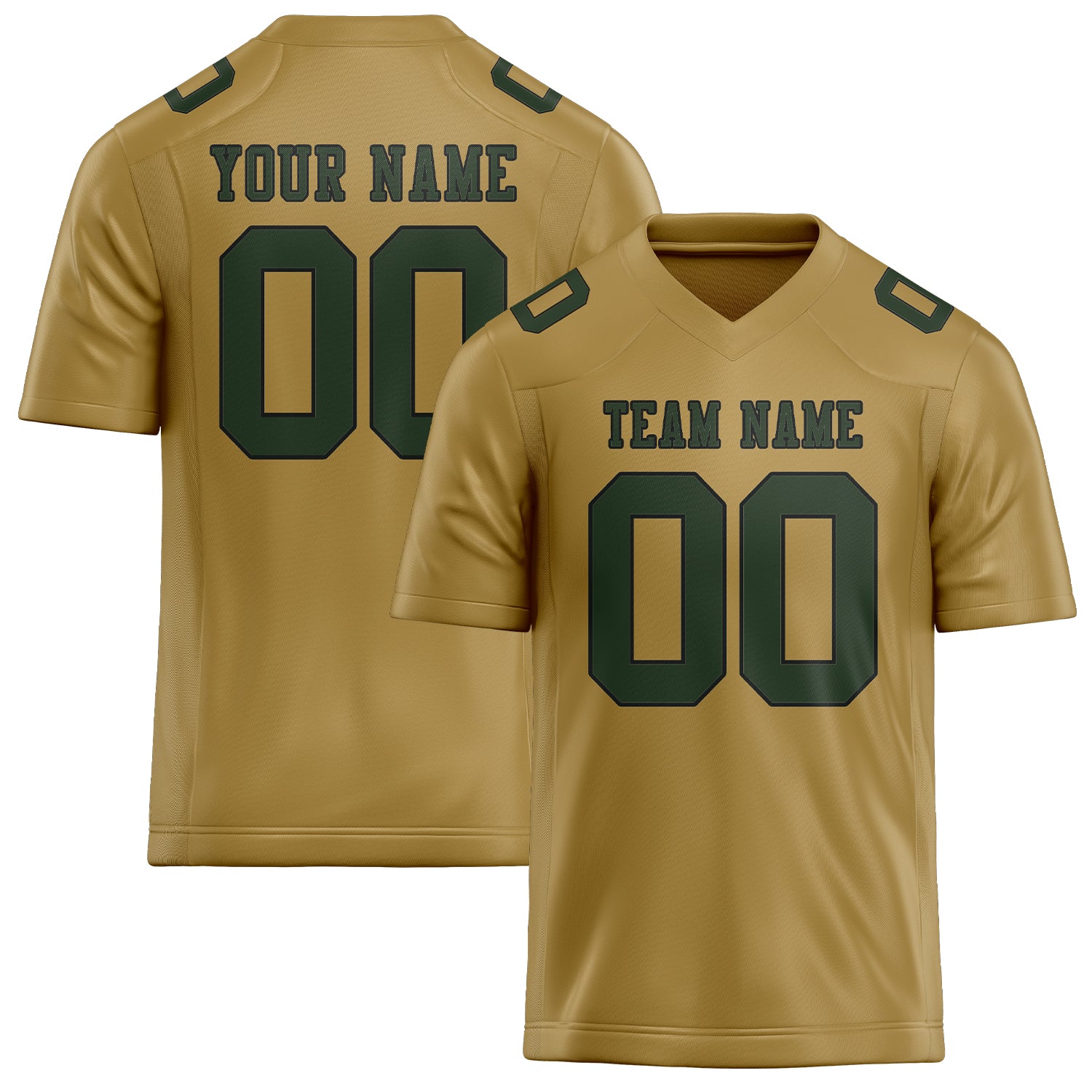 Maßgeschneidertes Professionelles Khaki Tannengrün Rugbytrikot