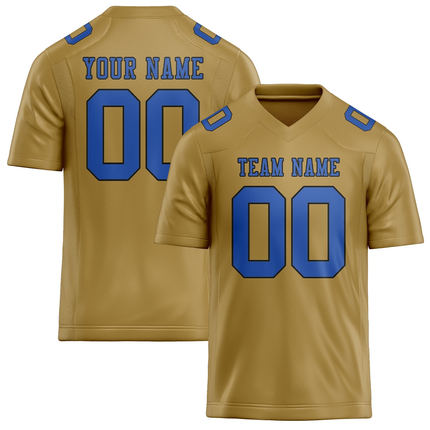 Maßgeschneidertes Professionelles Khaki Himmelblau Rugbytrikot