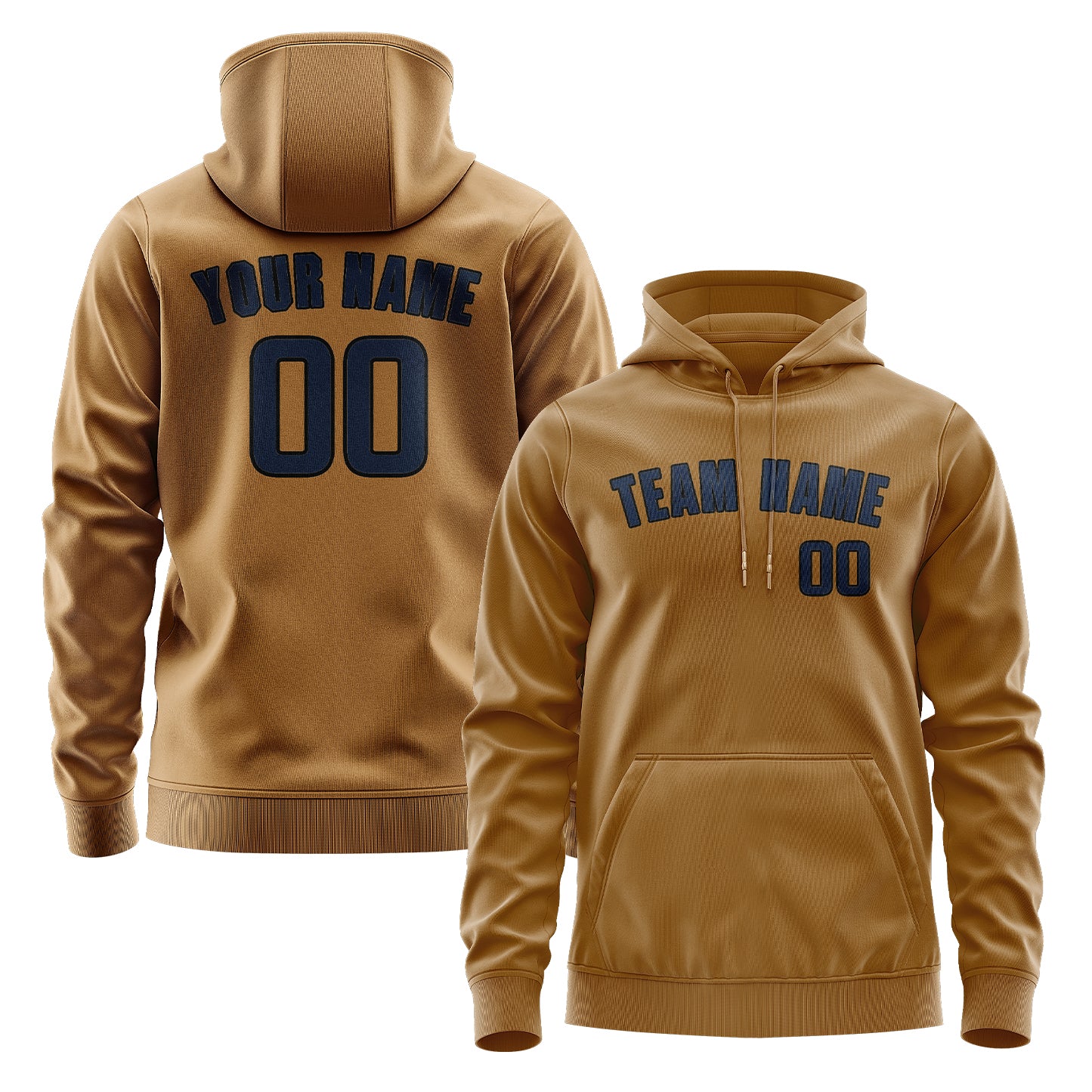 Maßgeschneidertes Khaki Marineblau Hoodie