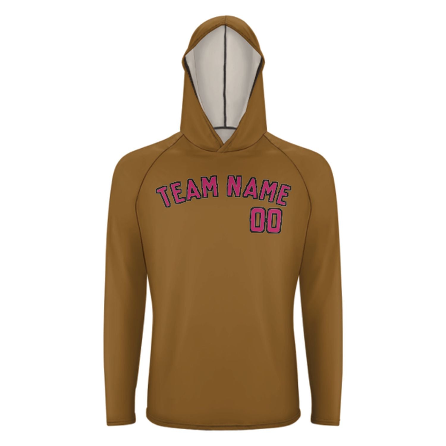 Maßgeschneidertes Khaki Rosarot UV-Hoodie