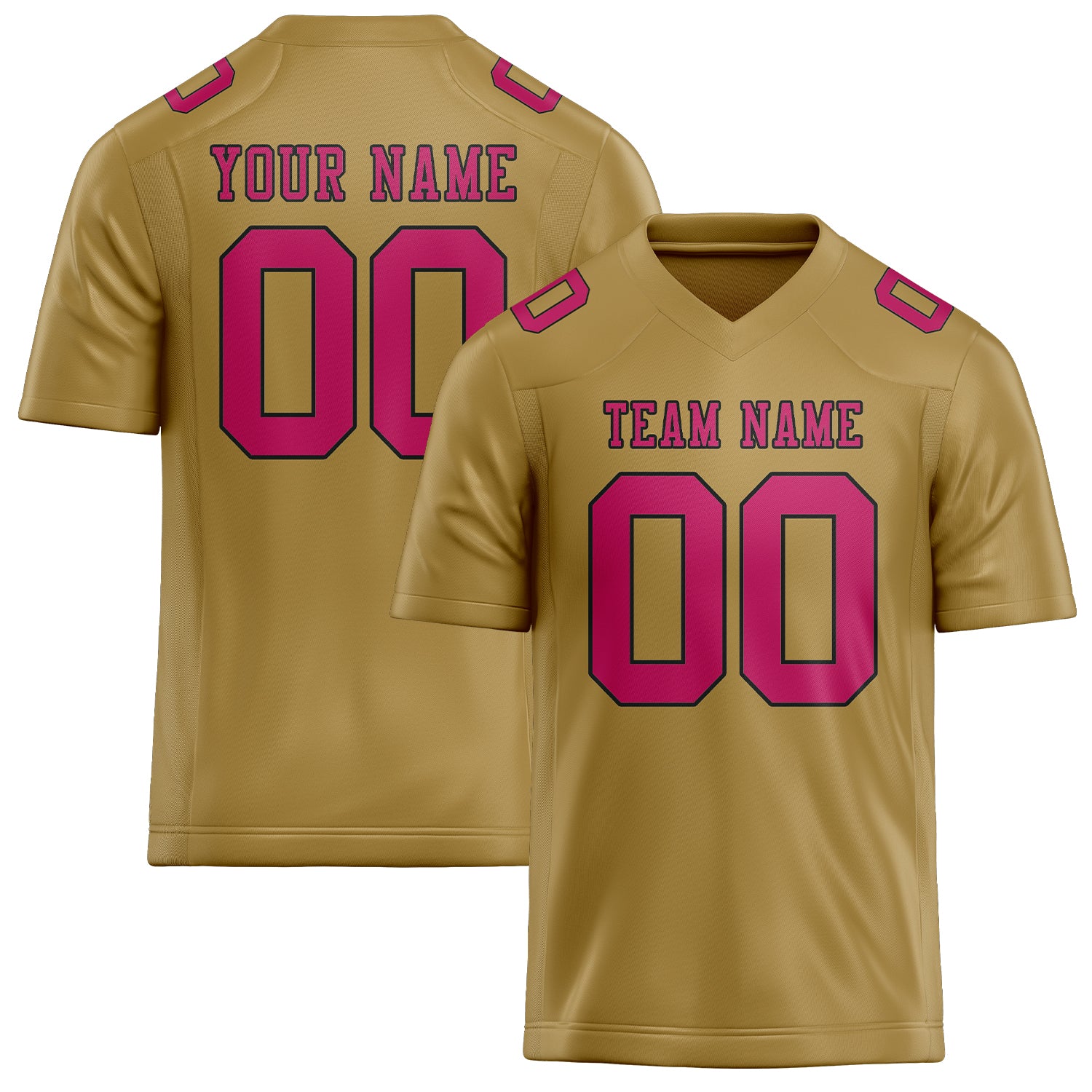 Maßgeschneidertes Professionelles Khaki Rosarot Rugbytrikot
