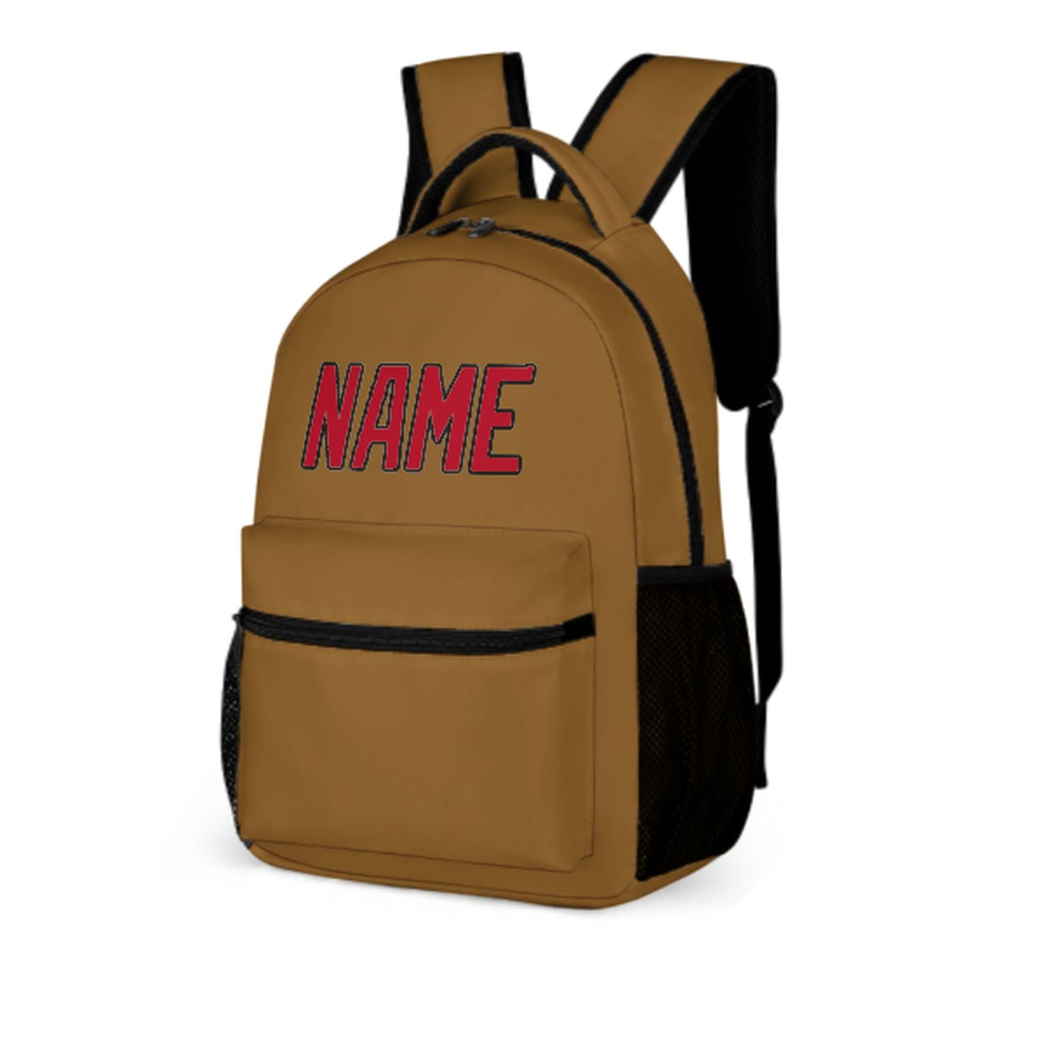 Maßgeschneidertes Khaki Rot Kinderrucksack