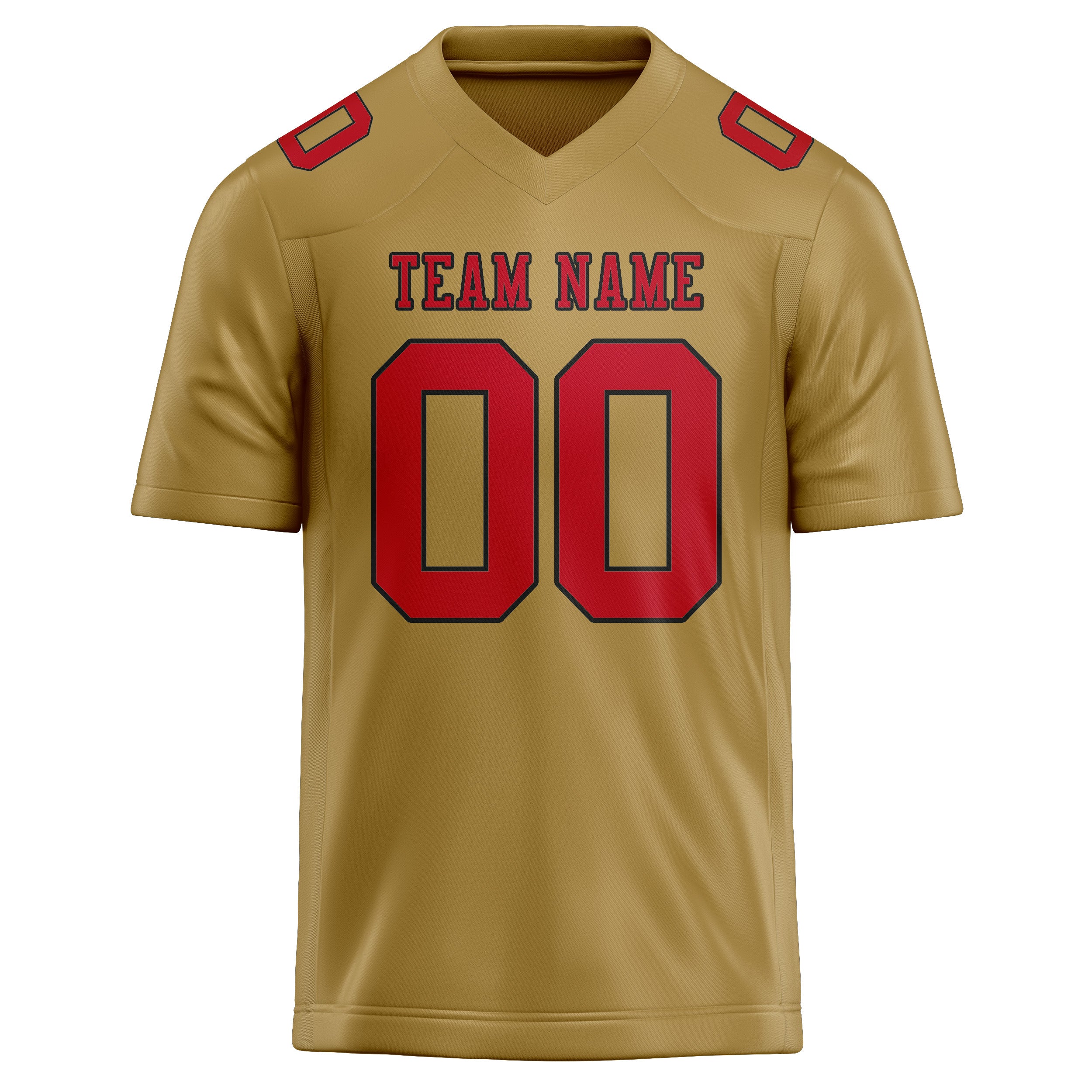 Maßgeschneidertes Professionelles Khaki Rot Rugbytrikot