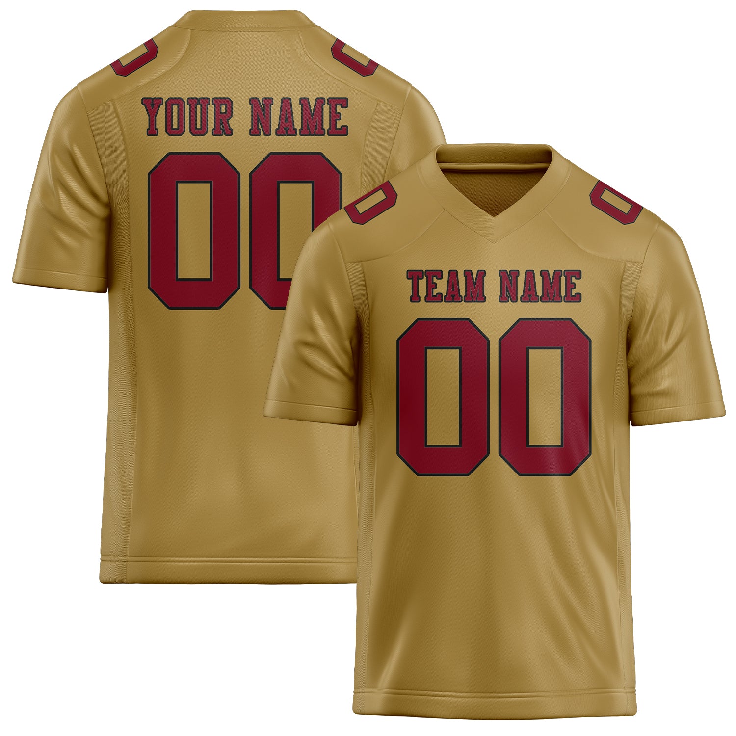 Maßgeschneidertes Professionelles Khaki Karmesinrot Rugbytrikot