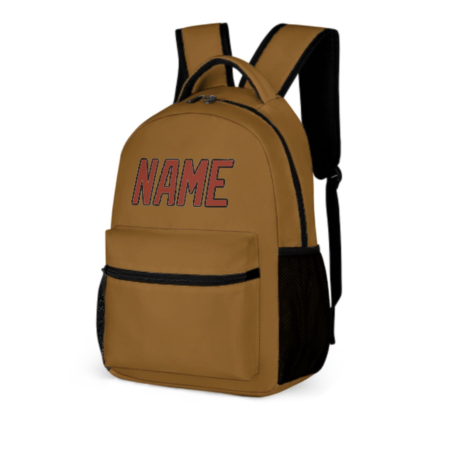 Maßgeschneidertes Khaki Korallenrot Kinderrucksack