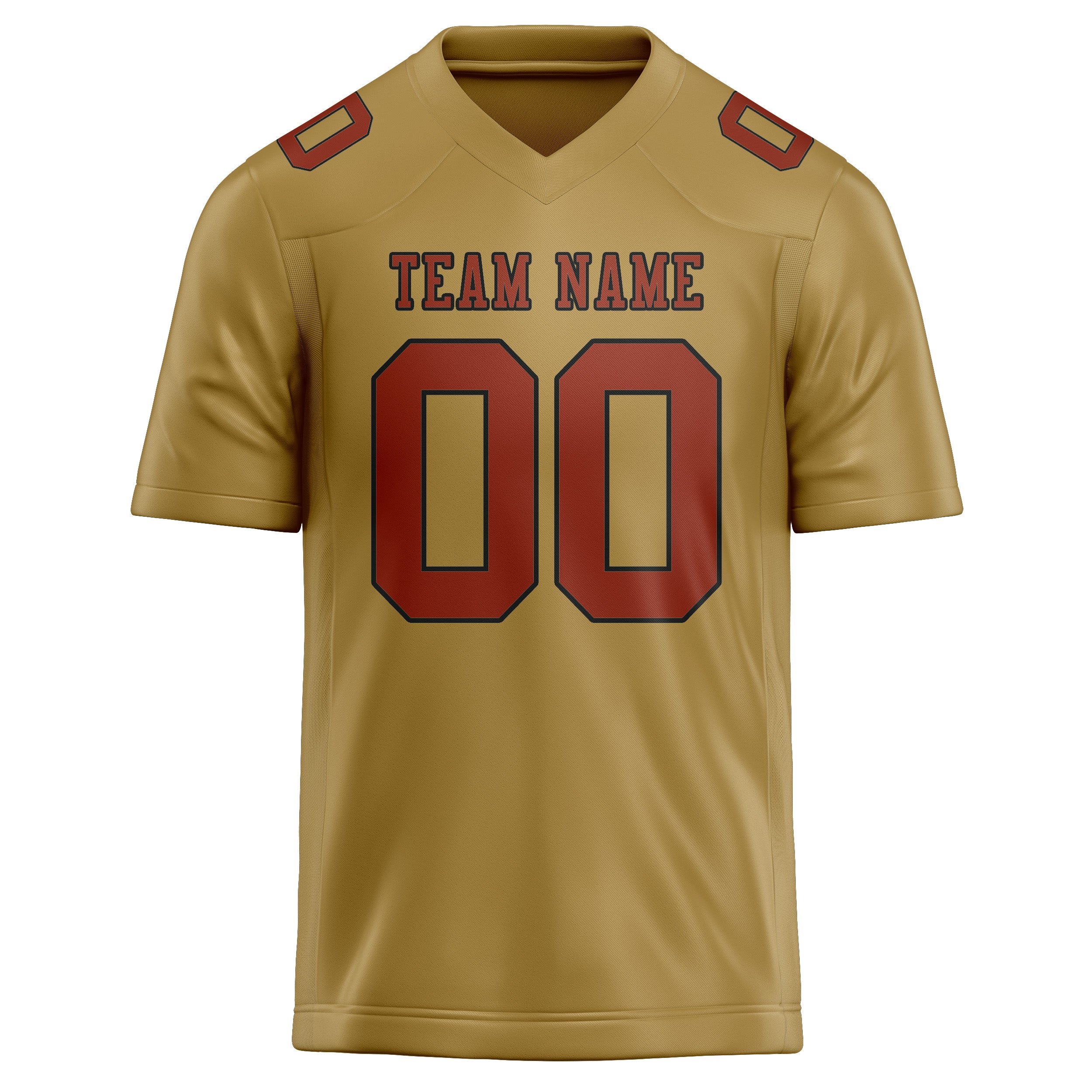Maßgeschneidertes Professionelles Khaki Korallenrot Rugbytrikot