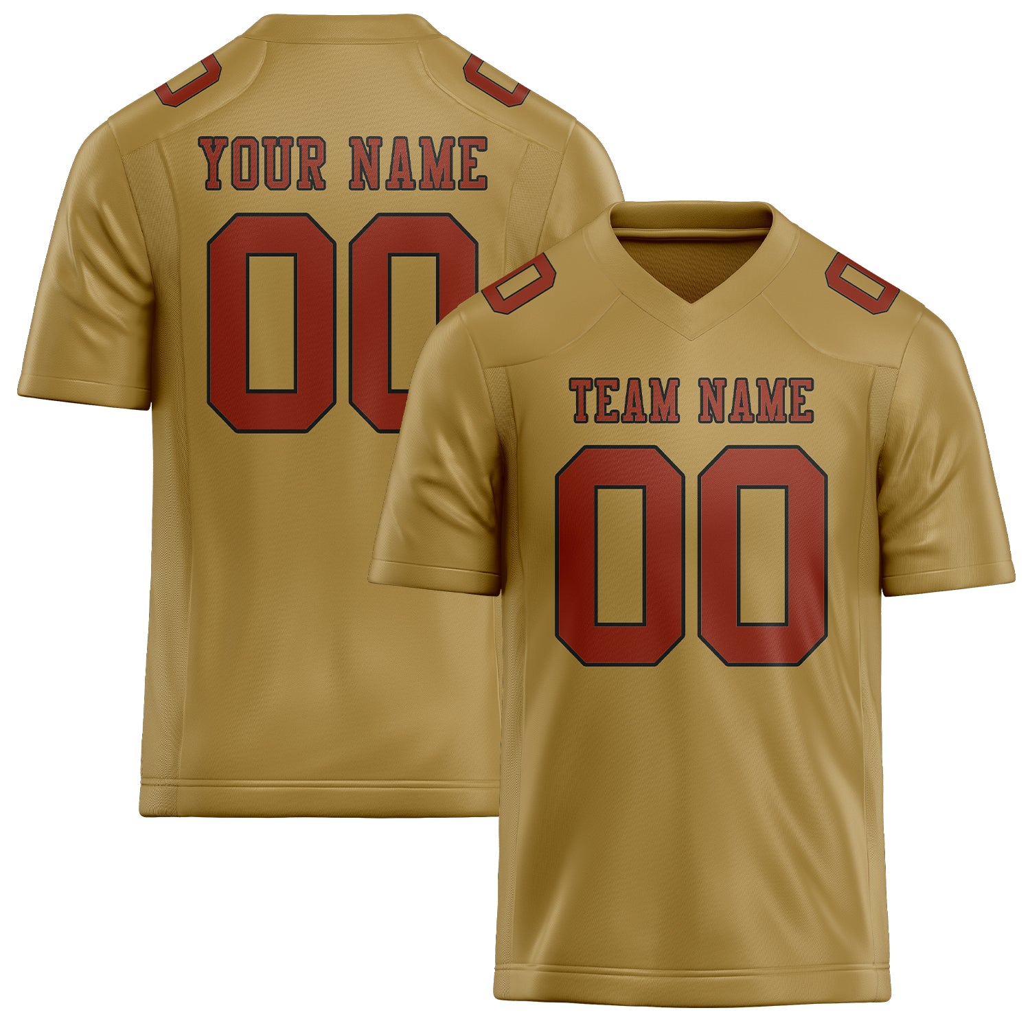 Maßgeschneidertes Professionelles Khaki Korallenrot Rugbytrikot