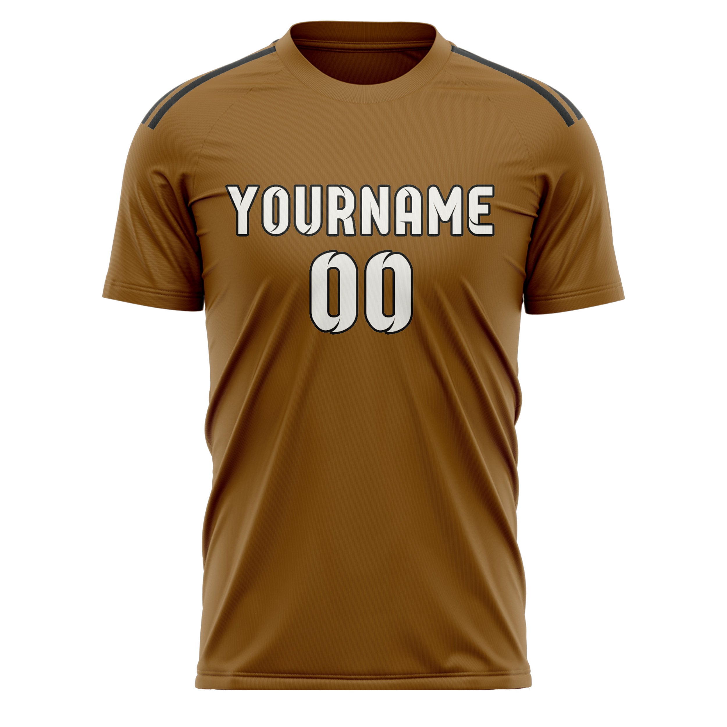 Benutzerdefiniertes Professionelles Khaki Weiß Fußballtrikot