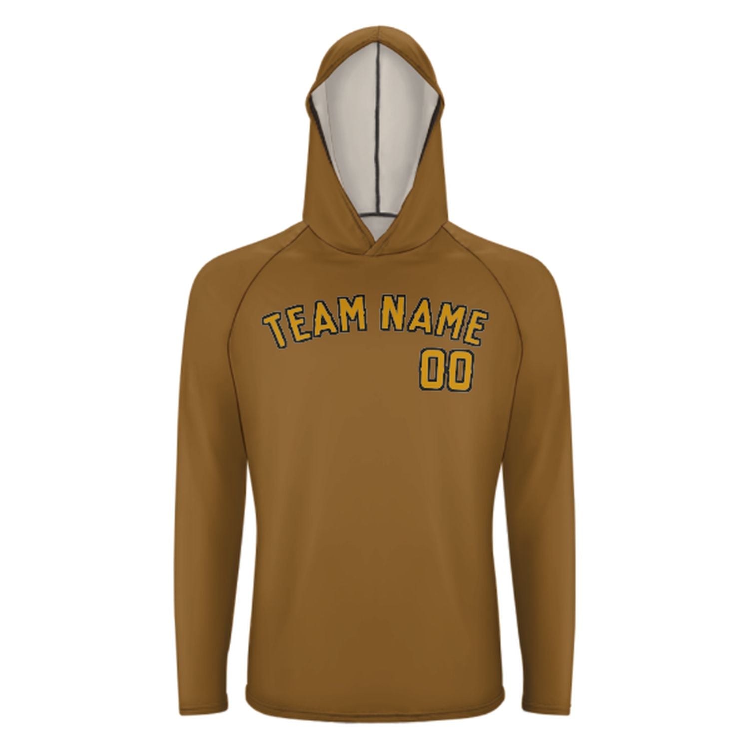 Maßgeschneidertes Khaki Gelb UV-Hoodie