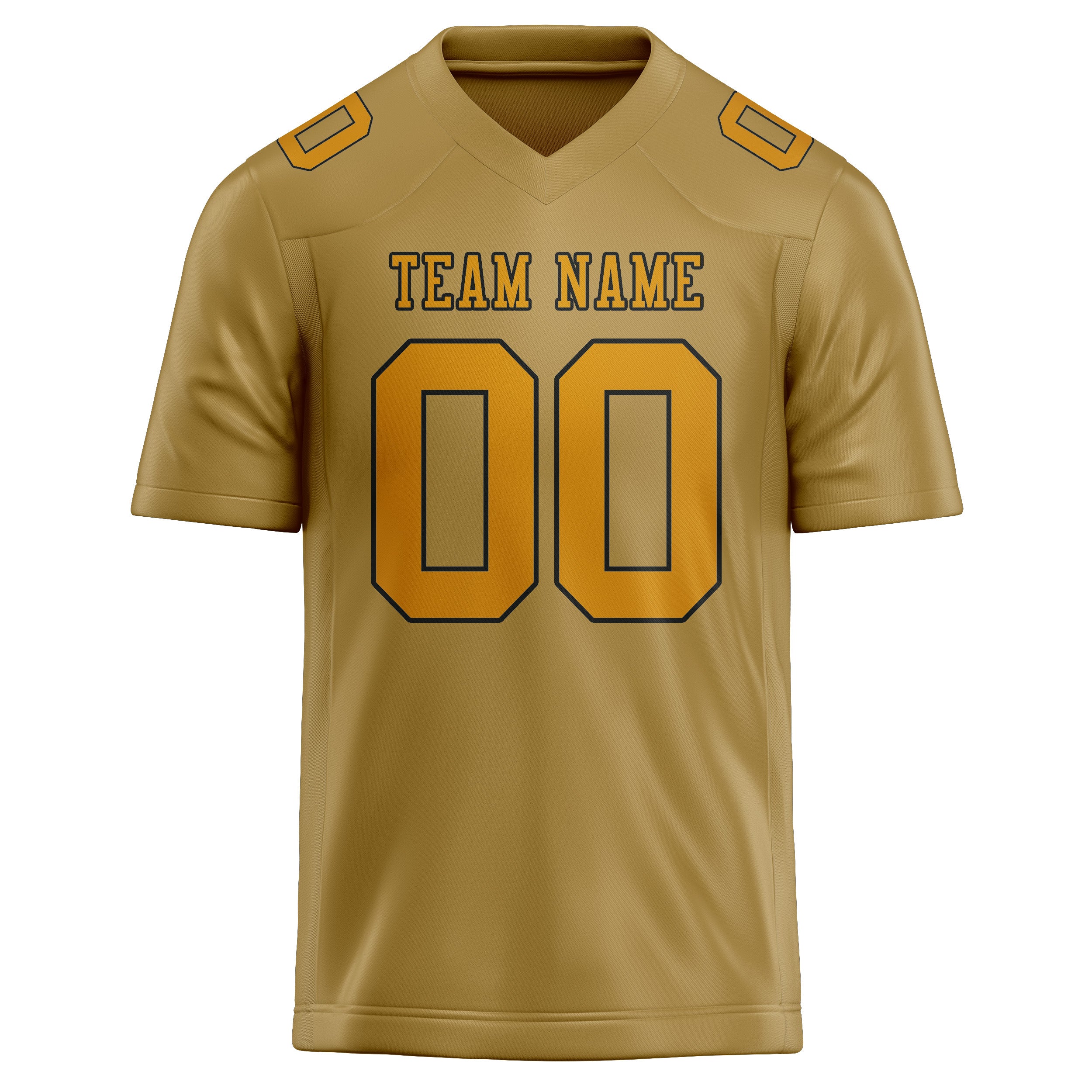 Maßgeschneidertes Professionelles Khaki Gelb Rugbytrikot