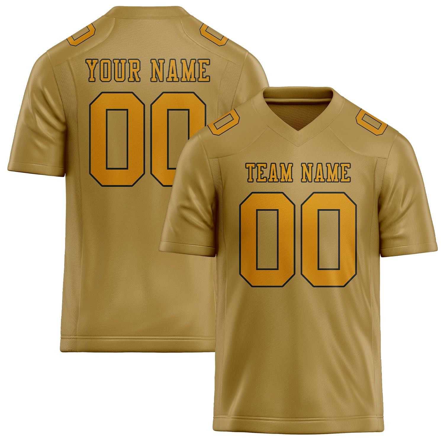 Maßgeschneidertes Professionelles Khaki Gelb Rugbytrikot