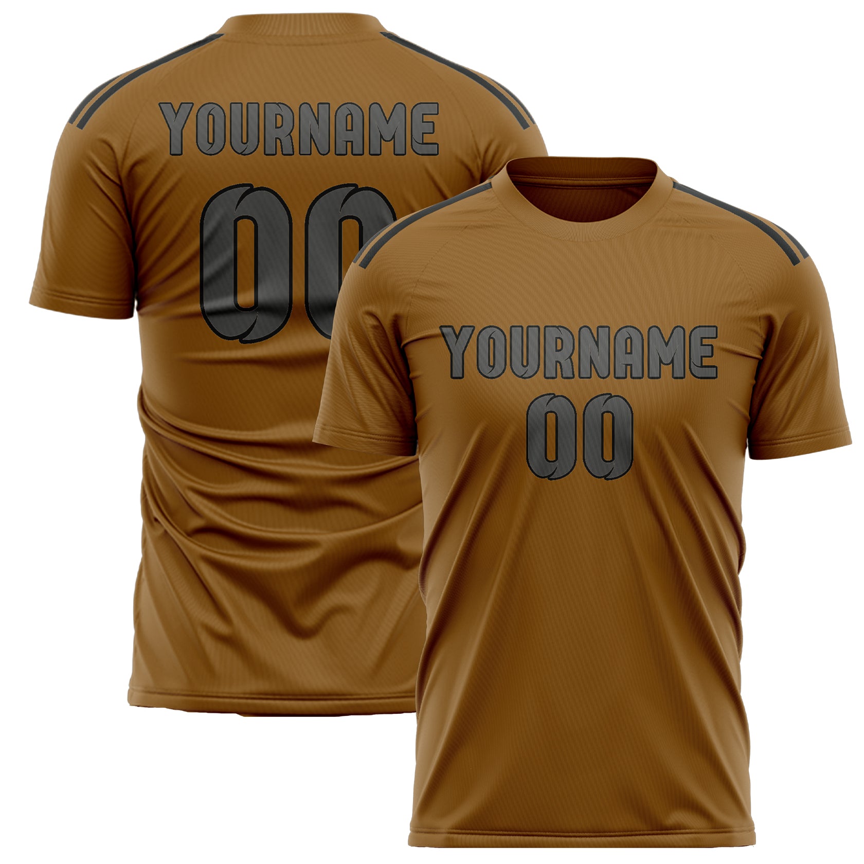 Benutzerdefiniertes Professionelles Khaki Dunkelgrau Fußballtrikot