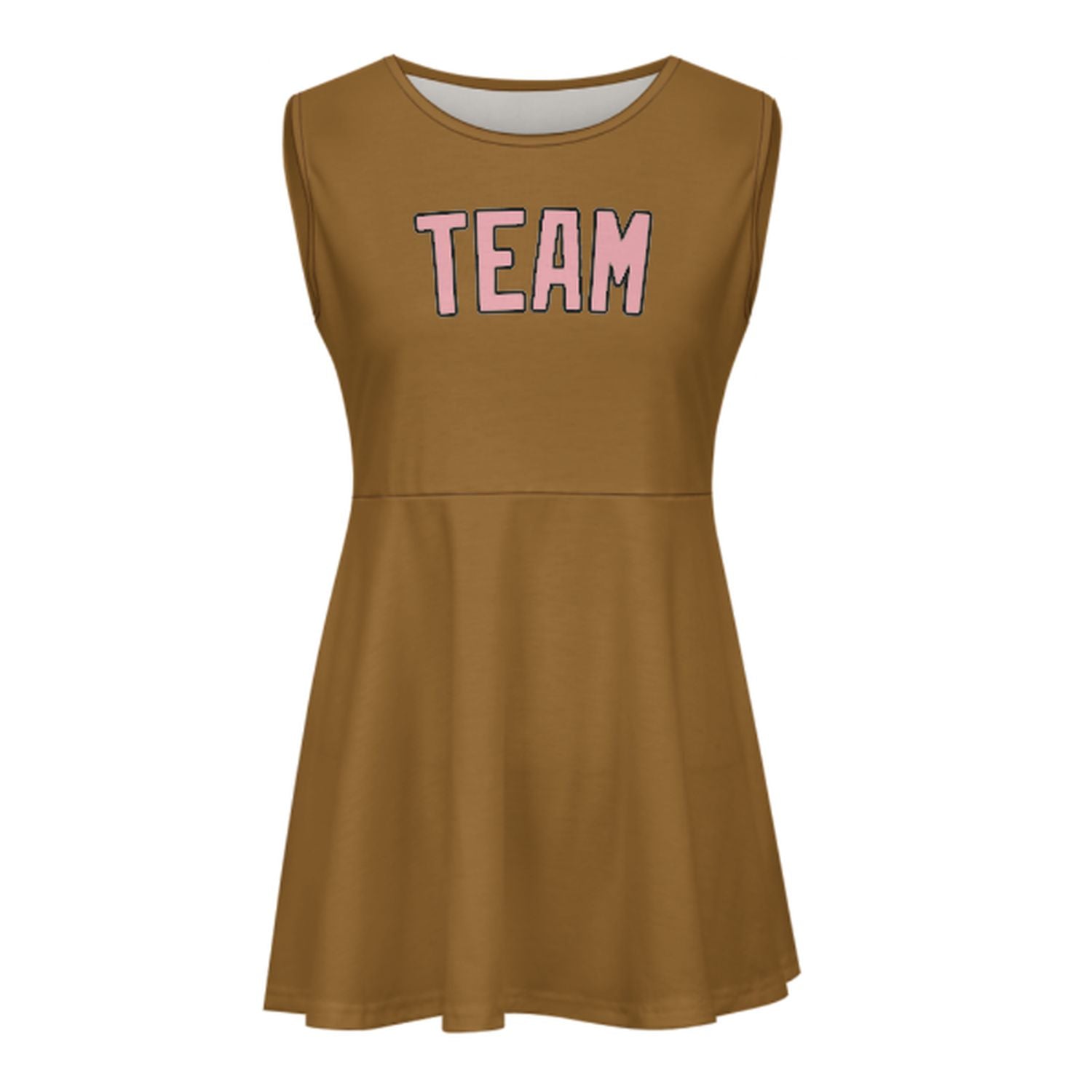 Maßgeschneidertes Khaki Rosa Cheerleader-Kleid