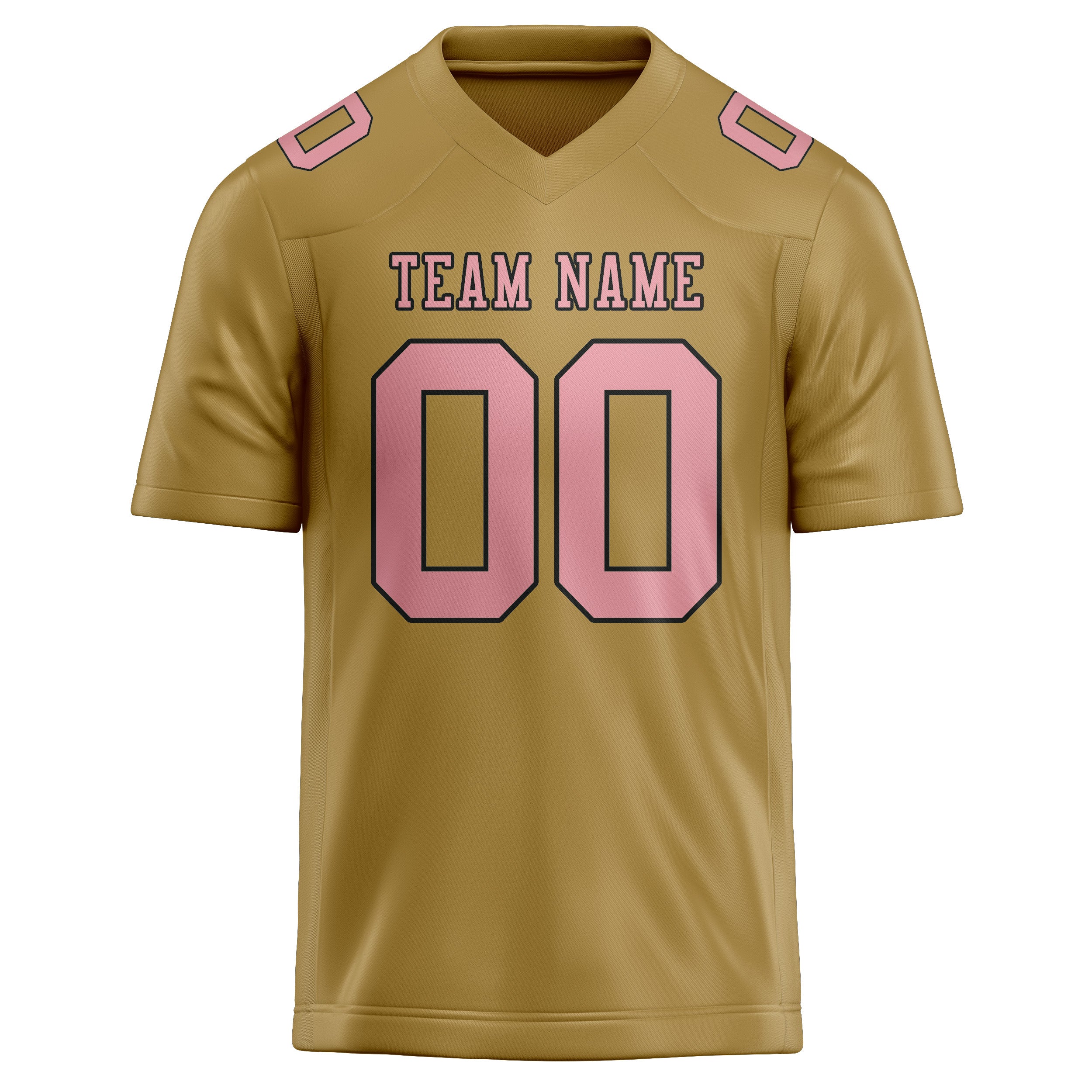 Maßgeschneidertes Professionelles Khaki Rosa Rugbytrikot