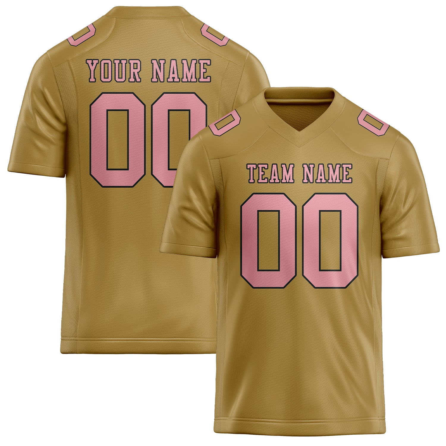 Maßgeschneidertes Professionelles Khaki Rosa Rugbytrikot