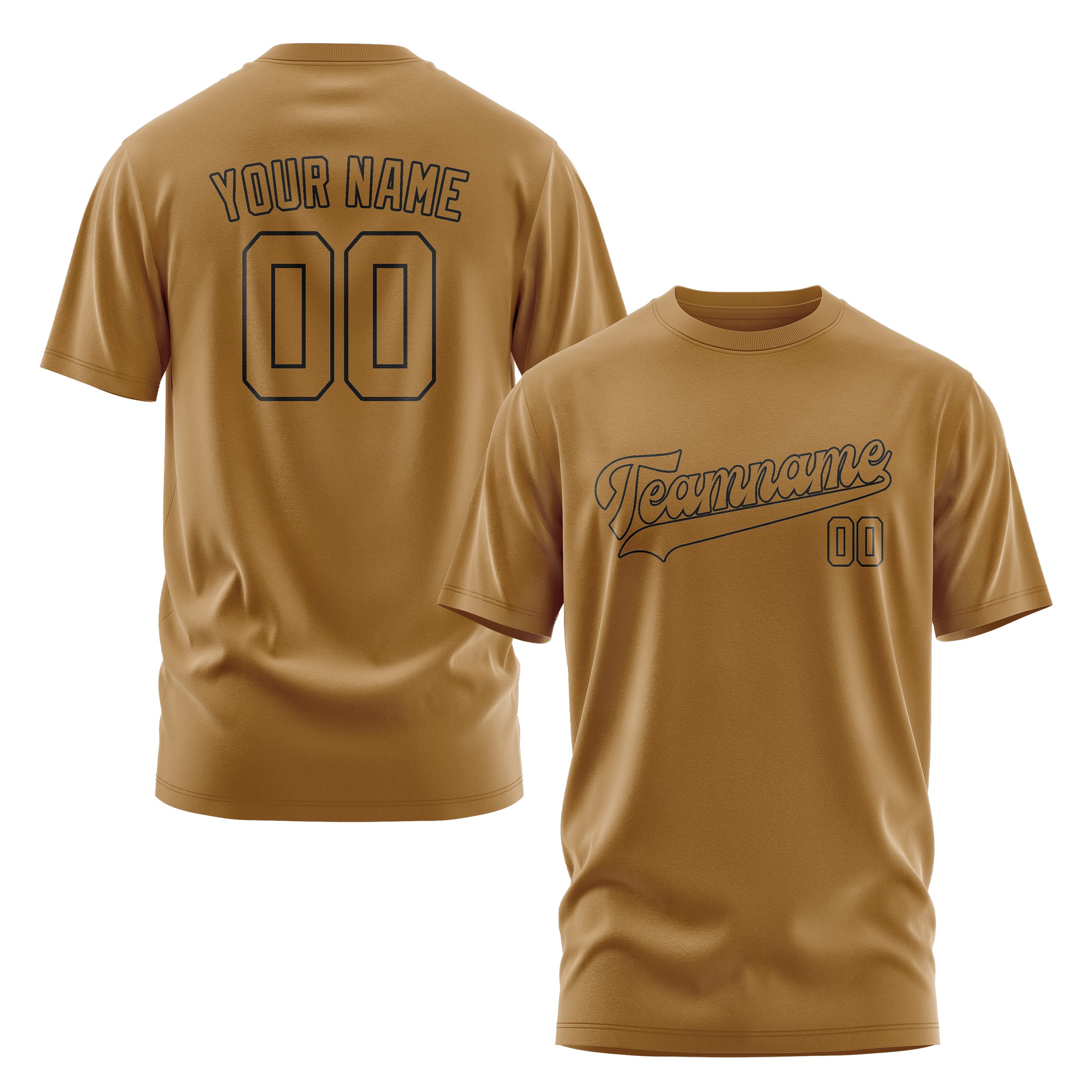 Maßgeschneidertes Khaki Khaki T-Shirt