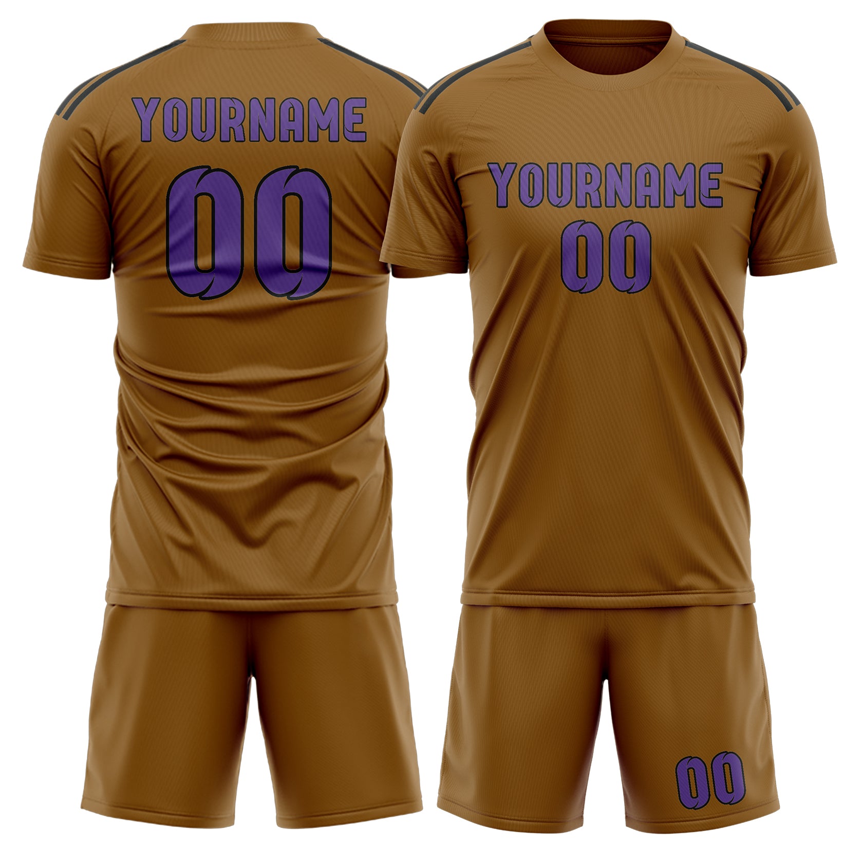 Maßgeschneidertes Professionelles Khaki Lavendel Fußballtrikot-Set