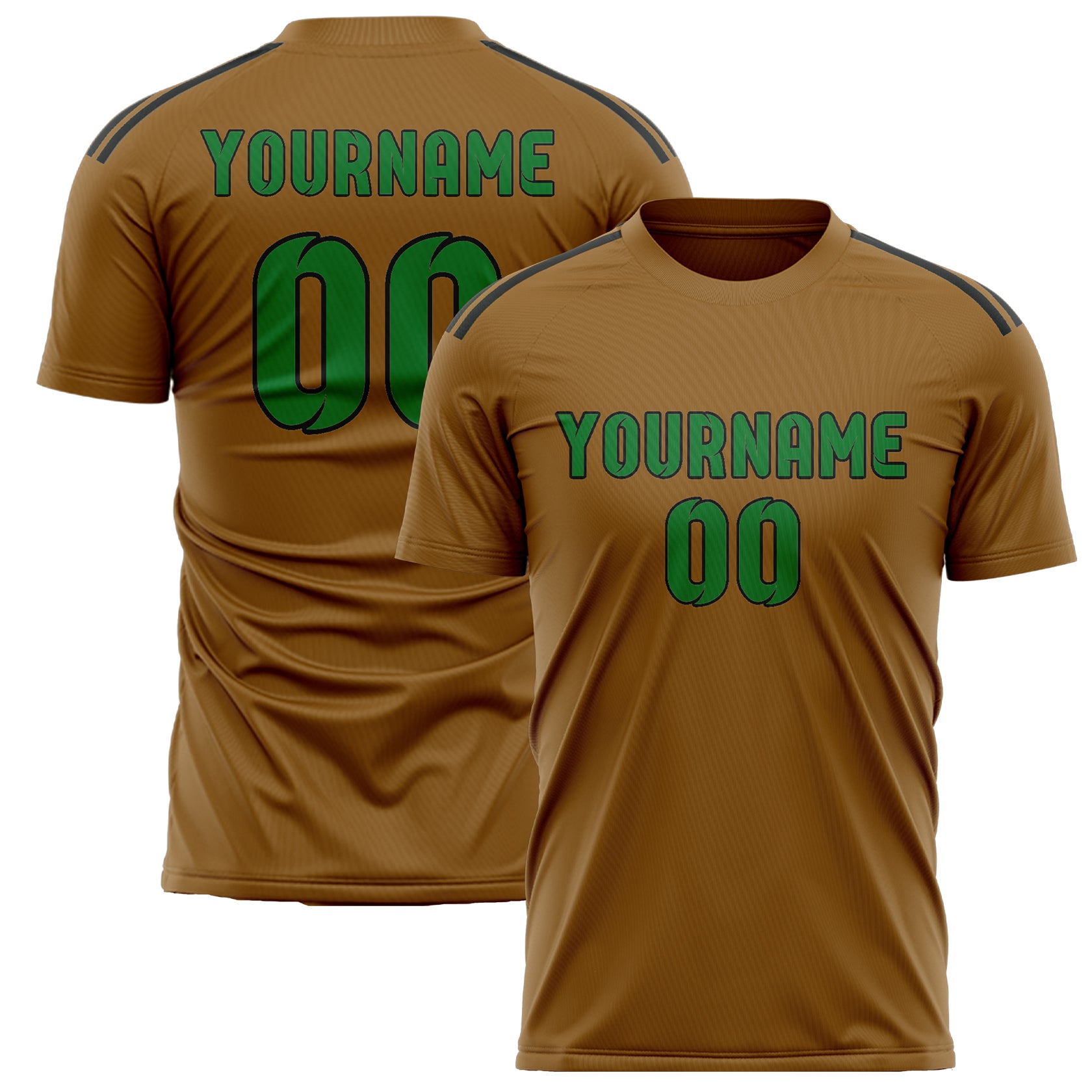 Benutzerdefiniertes Professionelles Khaki Smaragdgrün Fußballtrikot