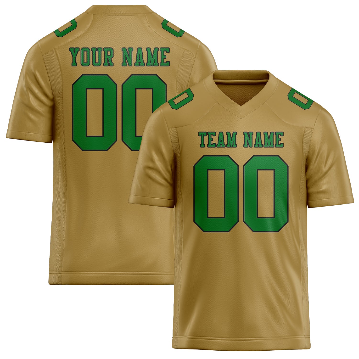 Maßgeschneidertes Professionelles Khaki Smaragdgrün Rugbytrikot