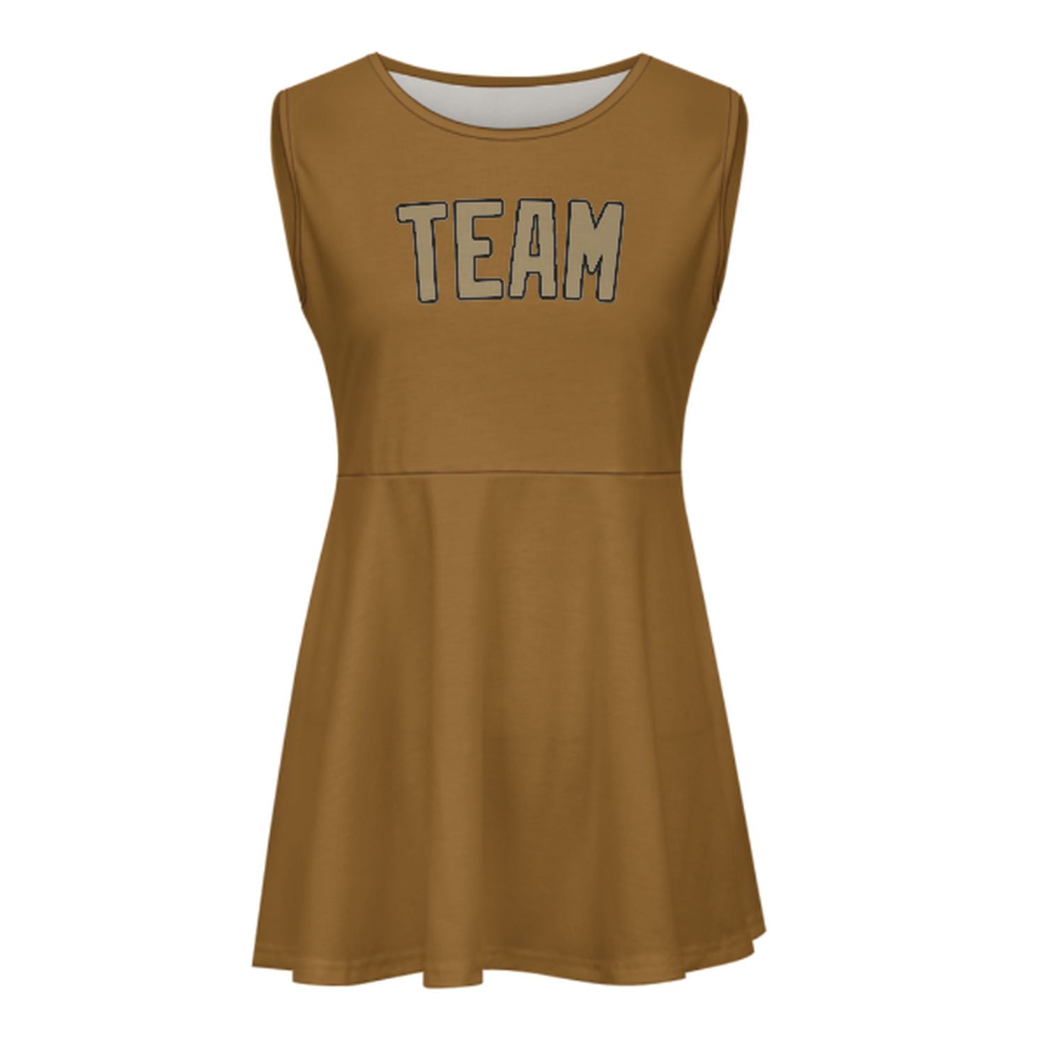 Maßgeschneidertes Khaki Hellkhaki Cheerleader-Kleid