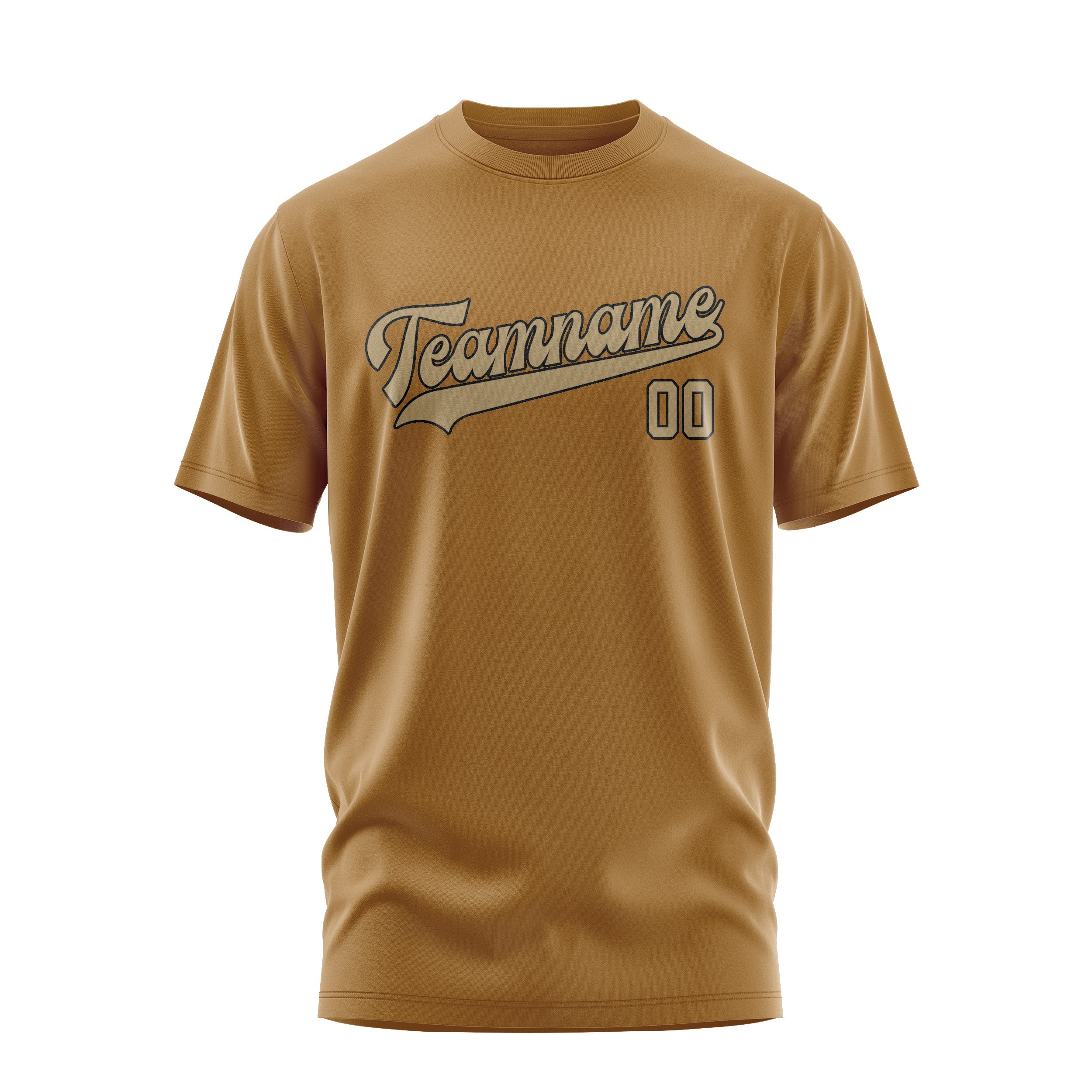 Maßgeschneidertes Khaki Hellkhaki T-Shirt