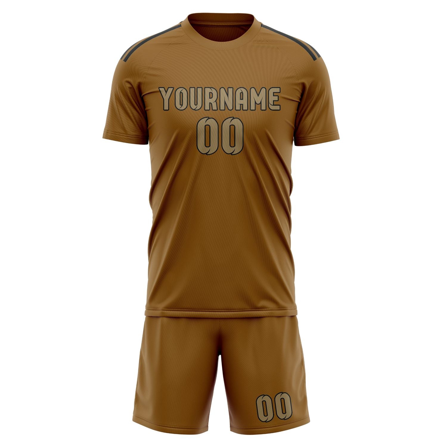 Maßgeschneidertes Professionelles Khaki Hellkhaki Fußballtrikot-Set