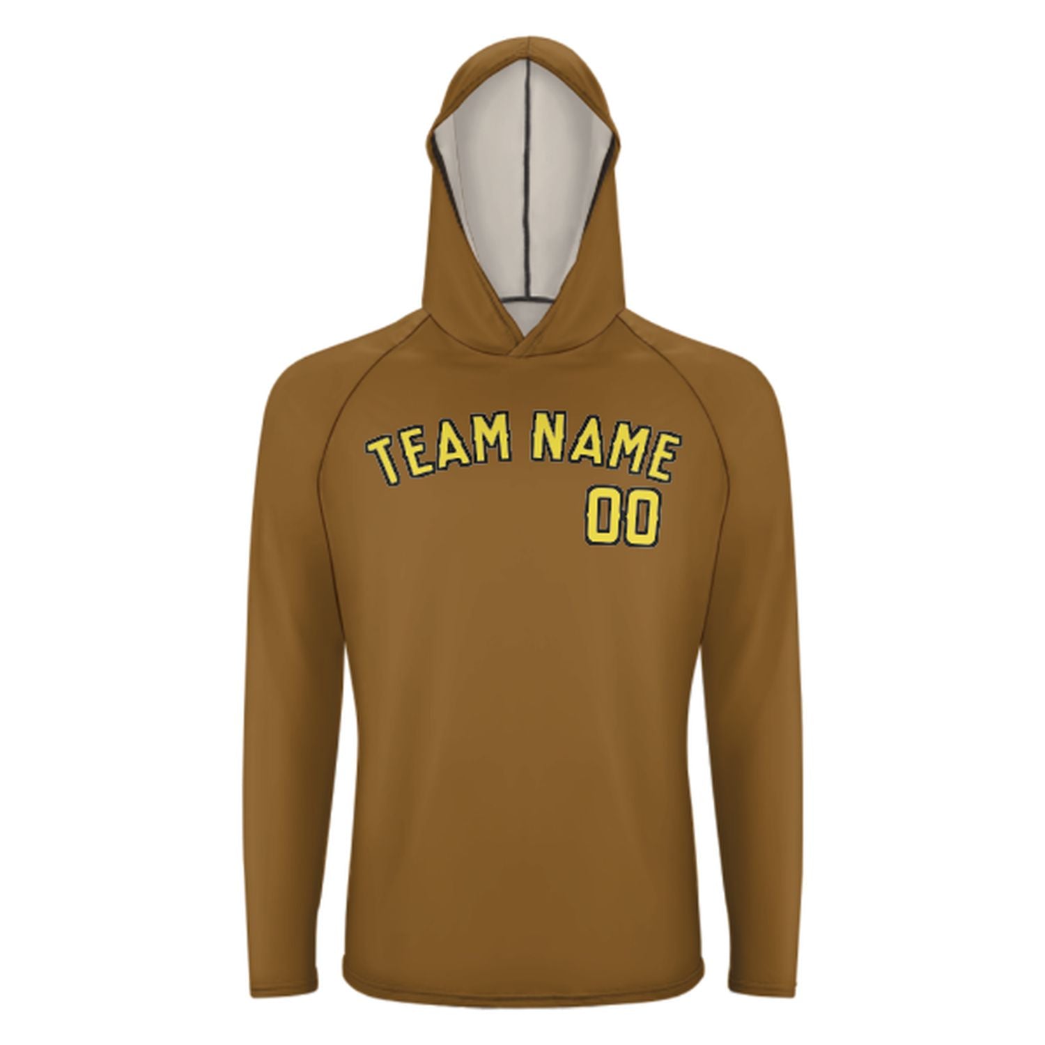 Maßgeschneidertes Khaki Blassgelb UV-Hoodie