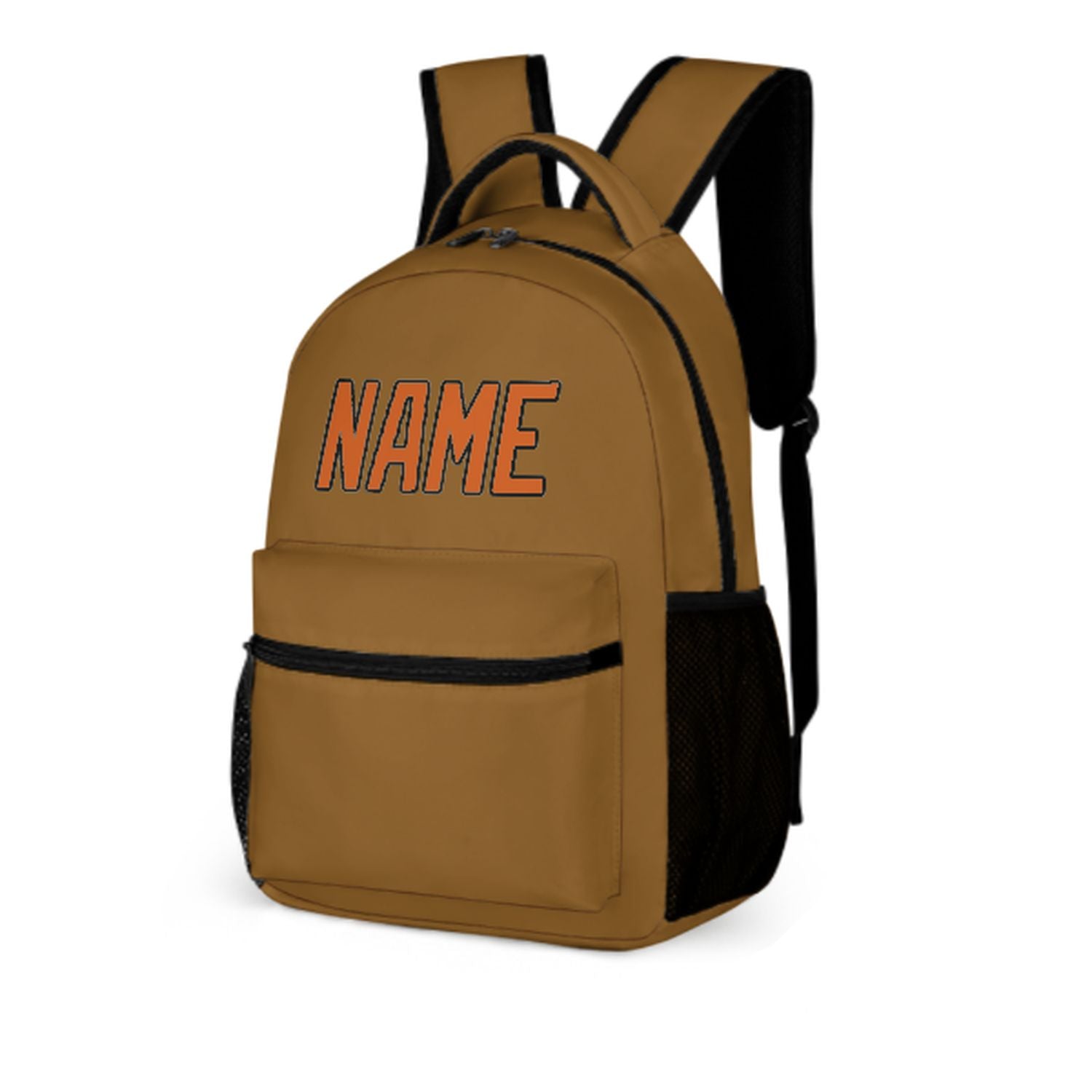 Maßgeschneidertes Khaki Orange Kinderrucksack