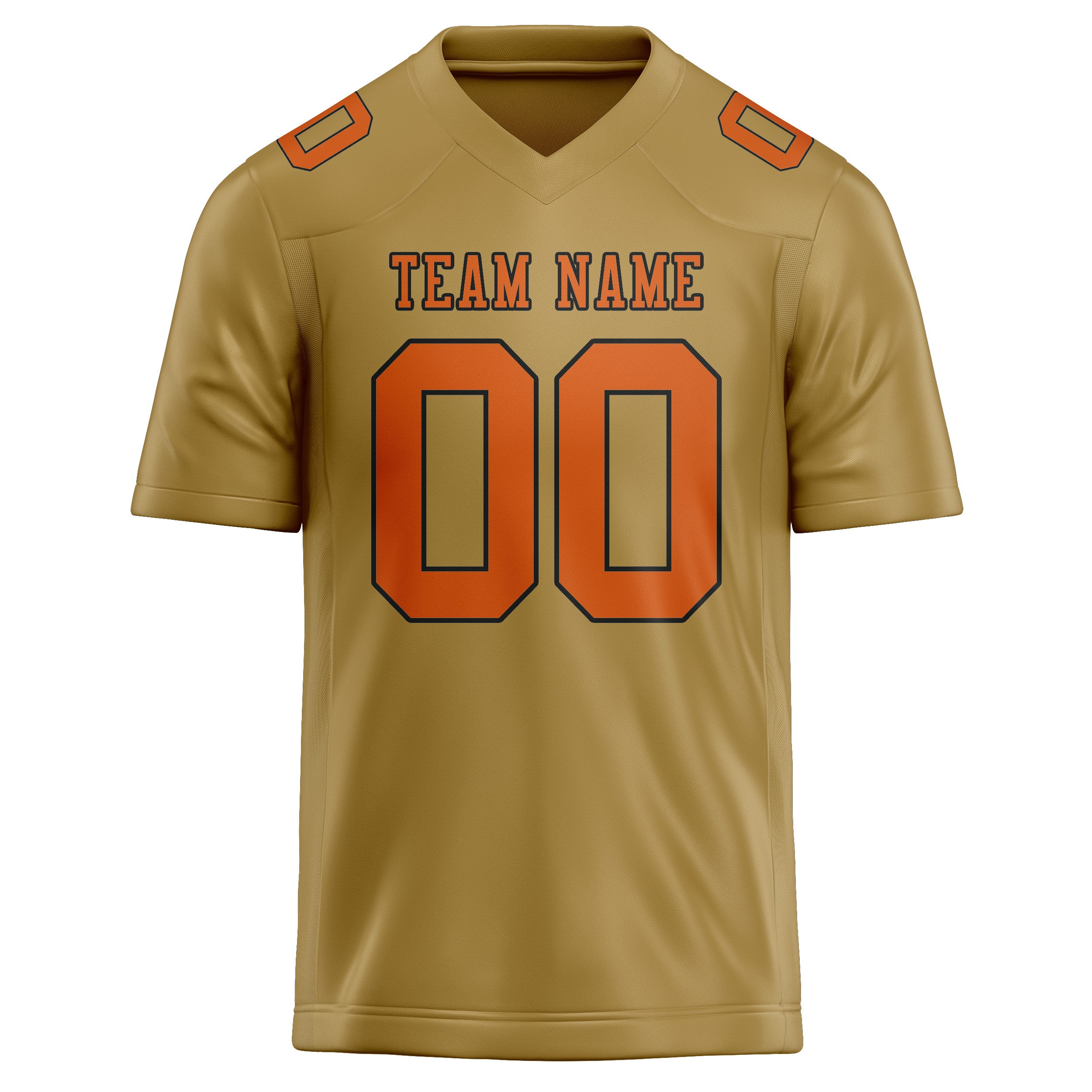 Maßgeschneidertes Professionelles Khaki Orange Rugbytrikot