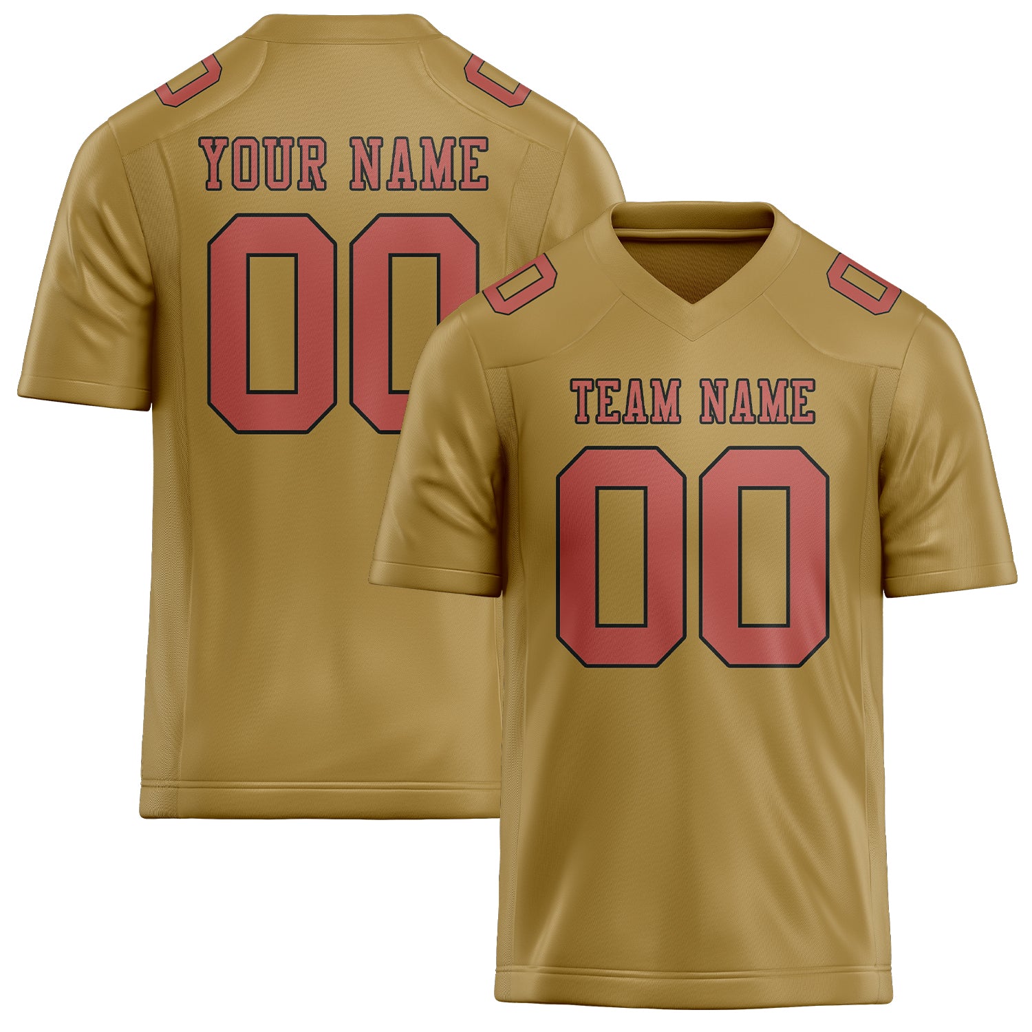 Maßgeschneidertes Professionelles Khaki Kupferrose Rugbytrikot