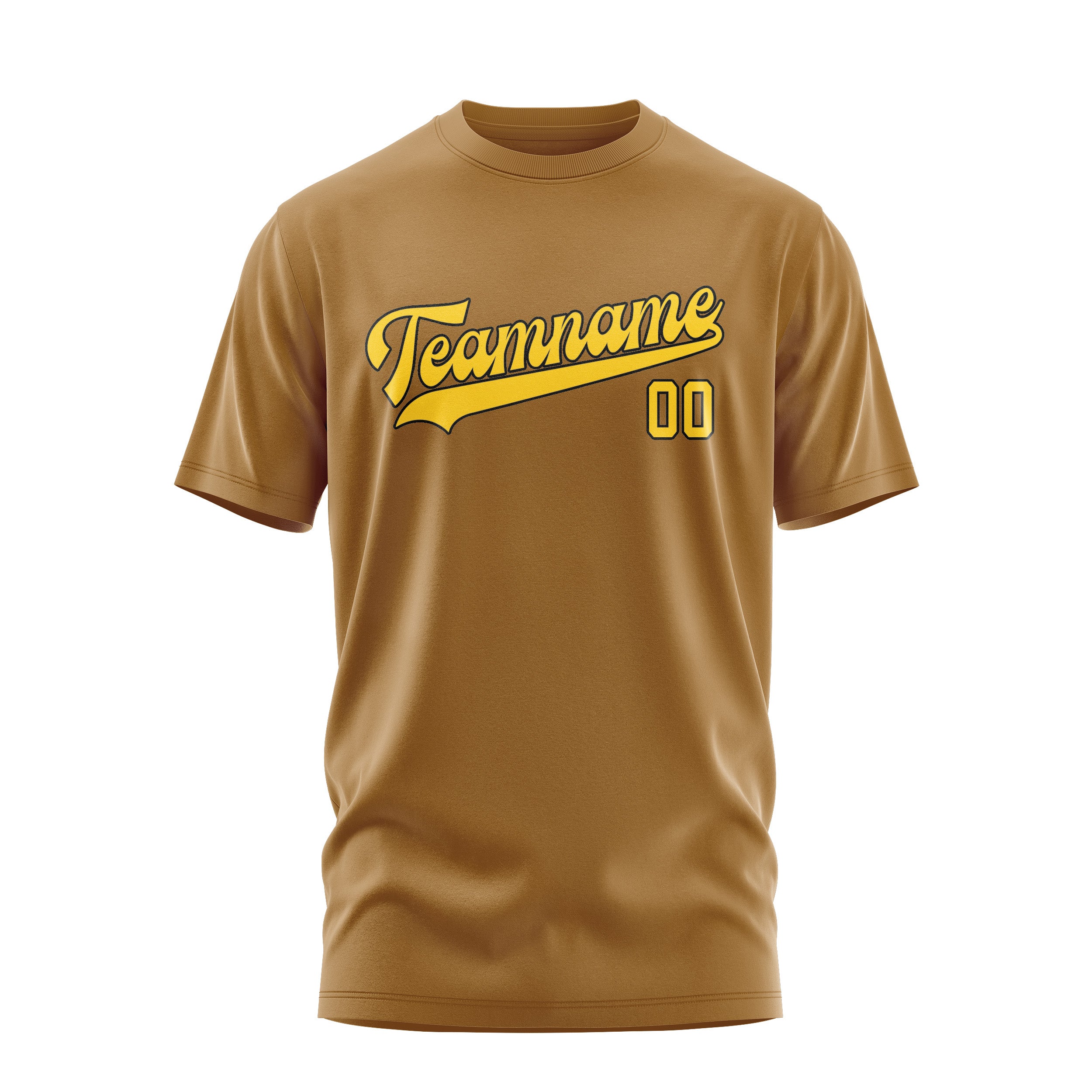 Maßgeschneidertes Khaki Gold T-Shirt