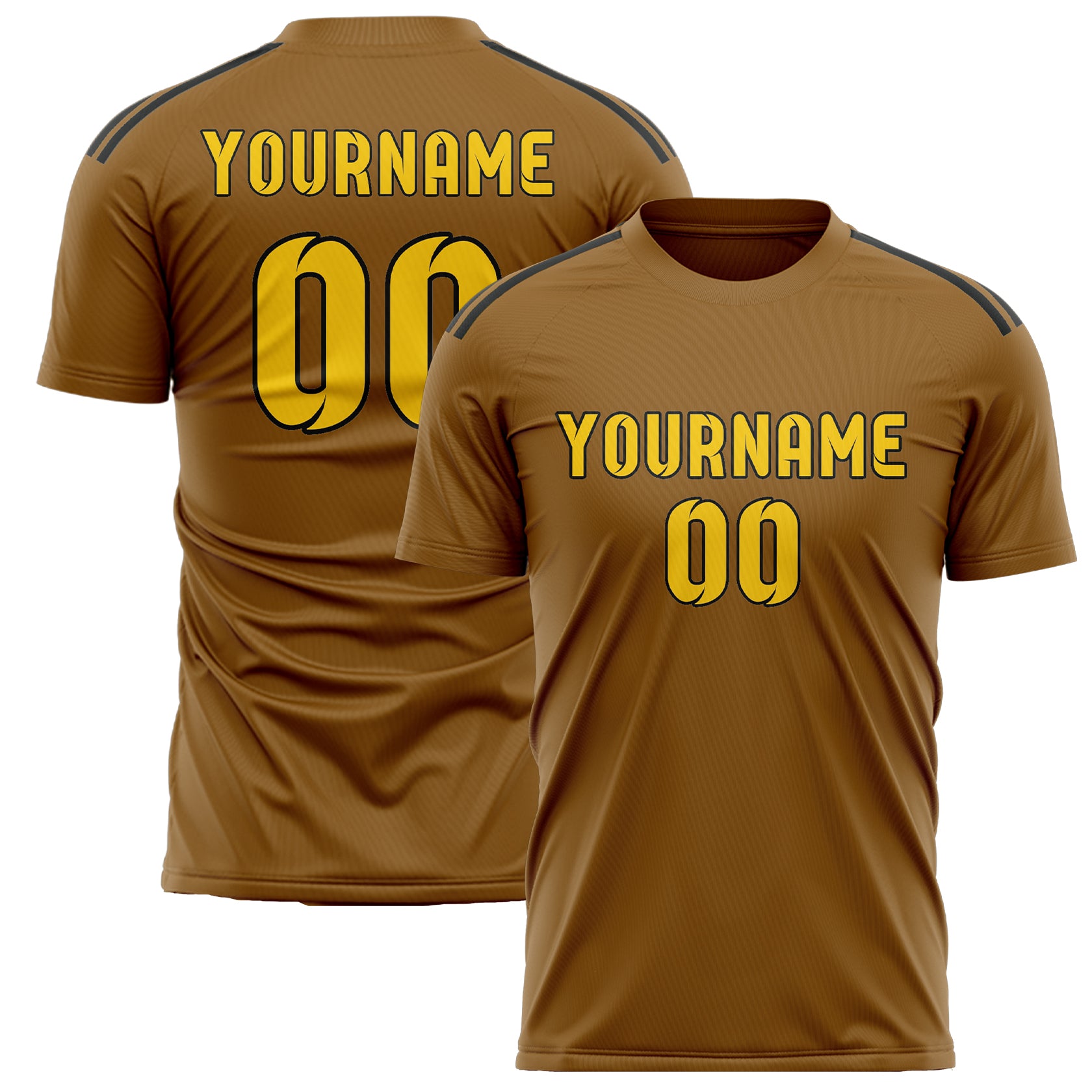 Benutzerdefiniertes Professionelles Khaki Gold Fußballtrikot