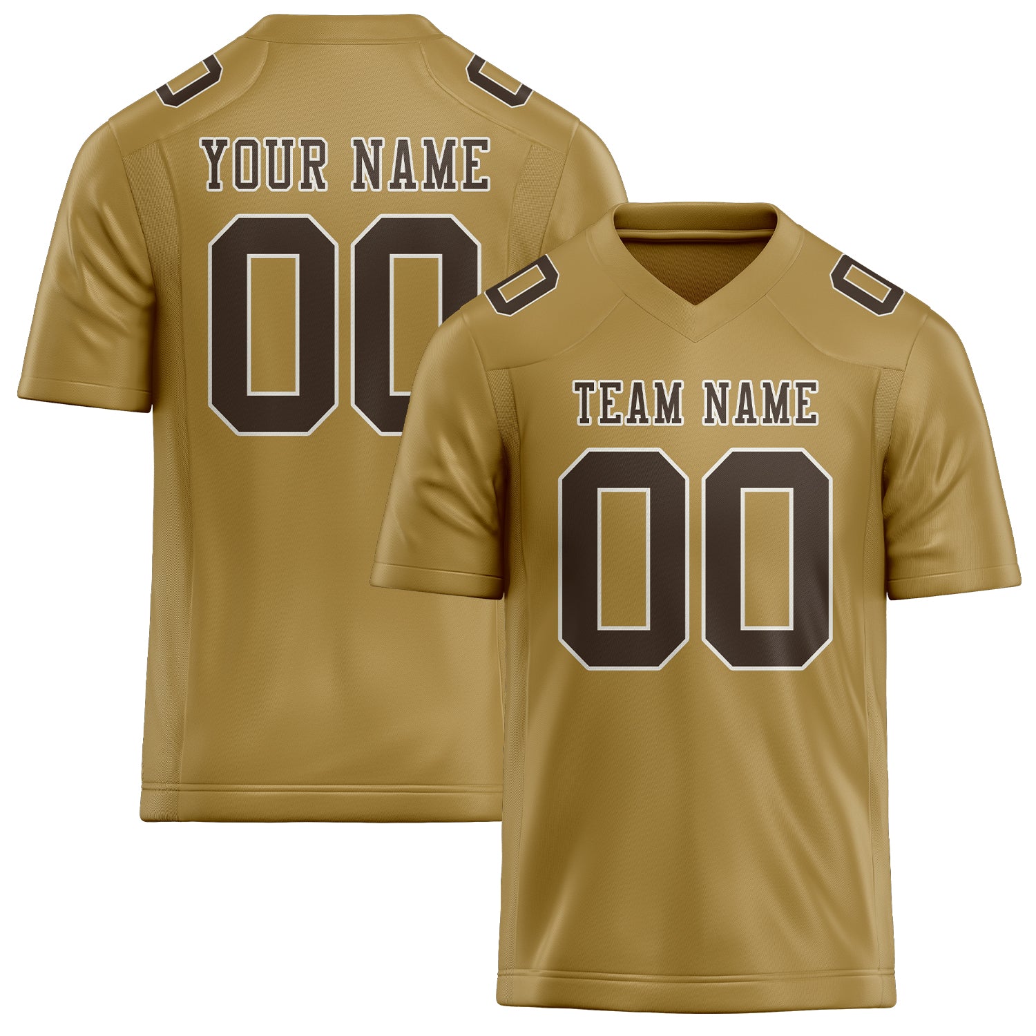Maßgeschneidertes Professionelles Khaki Braun Rugbytrikot
