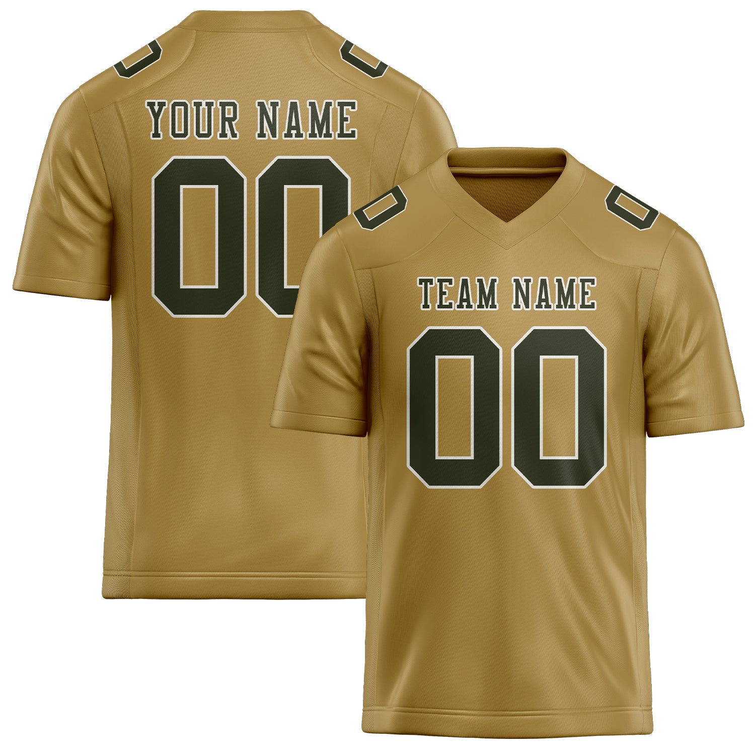 Maßgeschneidertes Professionelles Khaki Dunkles Oliv Rugbytrikot