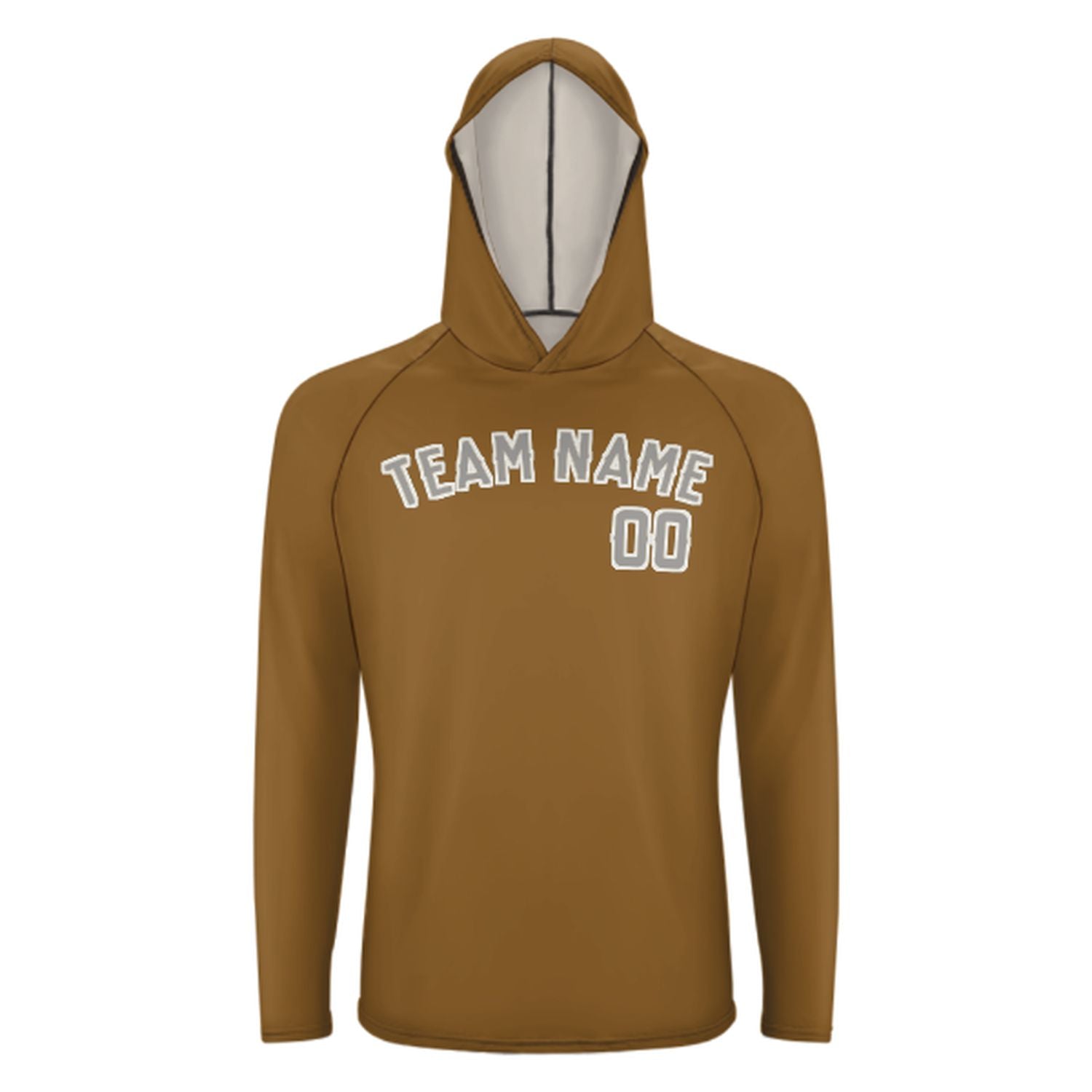Maßgeschneidertes Khaki Grau UV-Hoodie