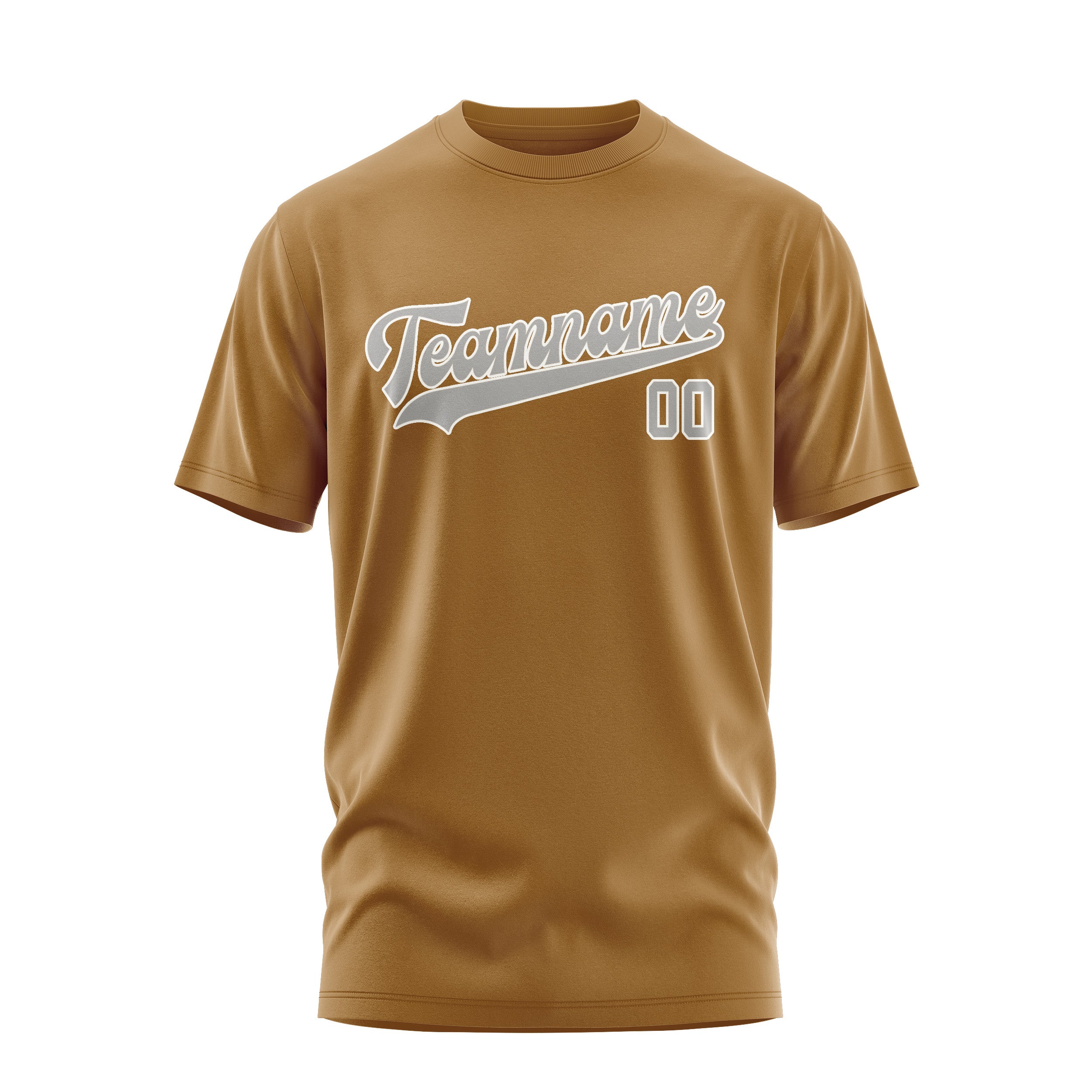 Maßgeschneidertes Khaki Grau T-Shirt