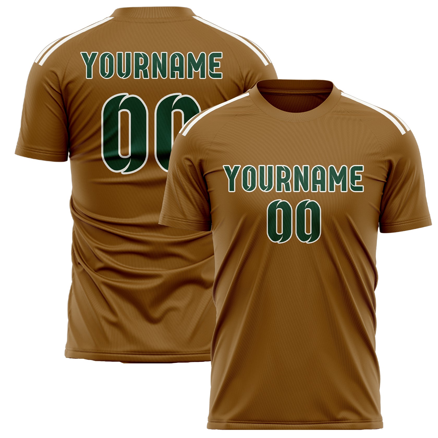 Benutzerdefiniertes Professionelles Khaki Moosgrün Fußballtrikot