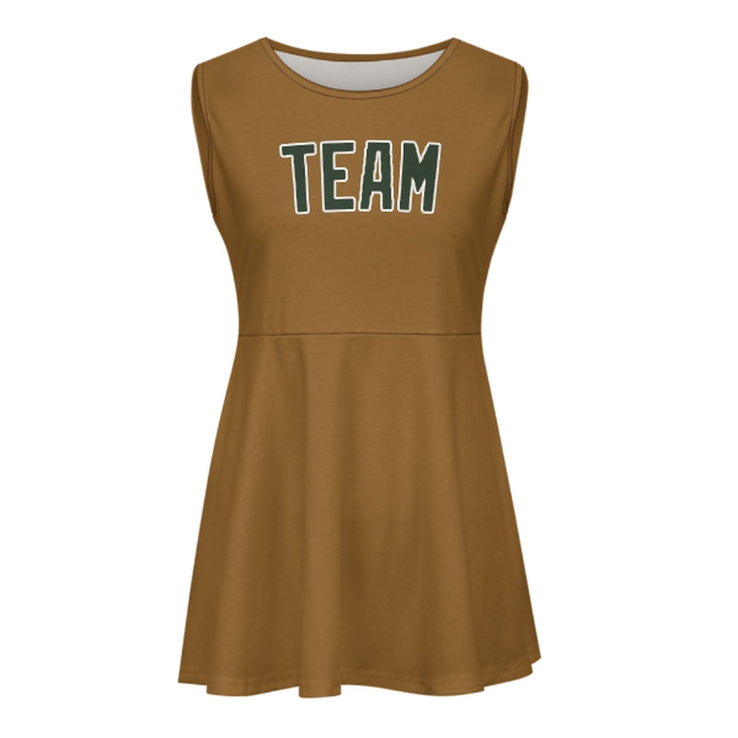 Maßgeschneidertes Khaki Tannengrün Cheerleader-Kleid