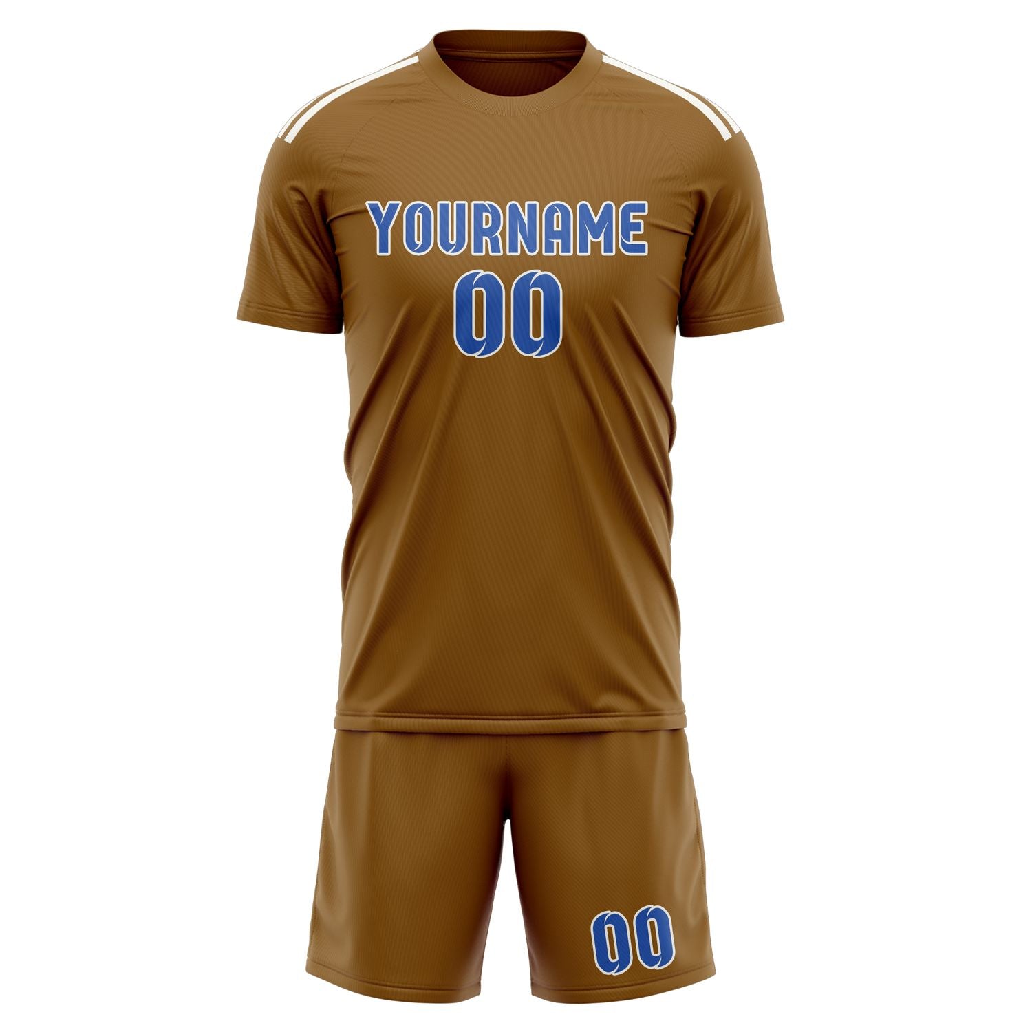 Maßgeschneidertes Professionelles Khaki Himmelblau Fußballtrikot-Set