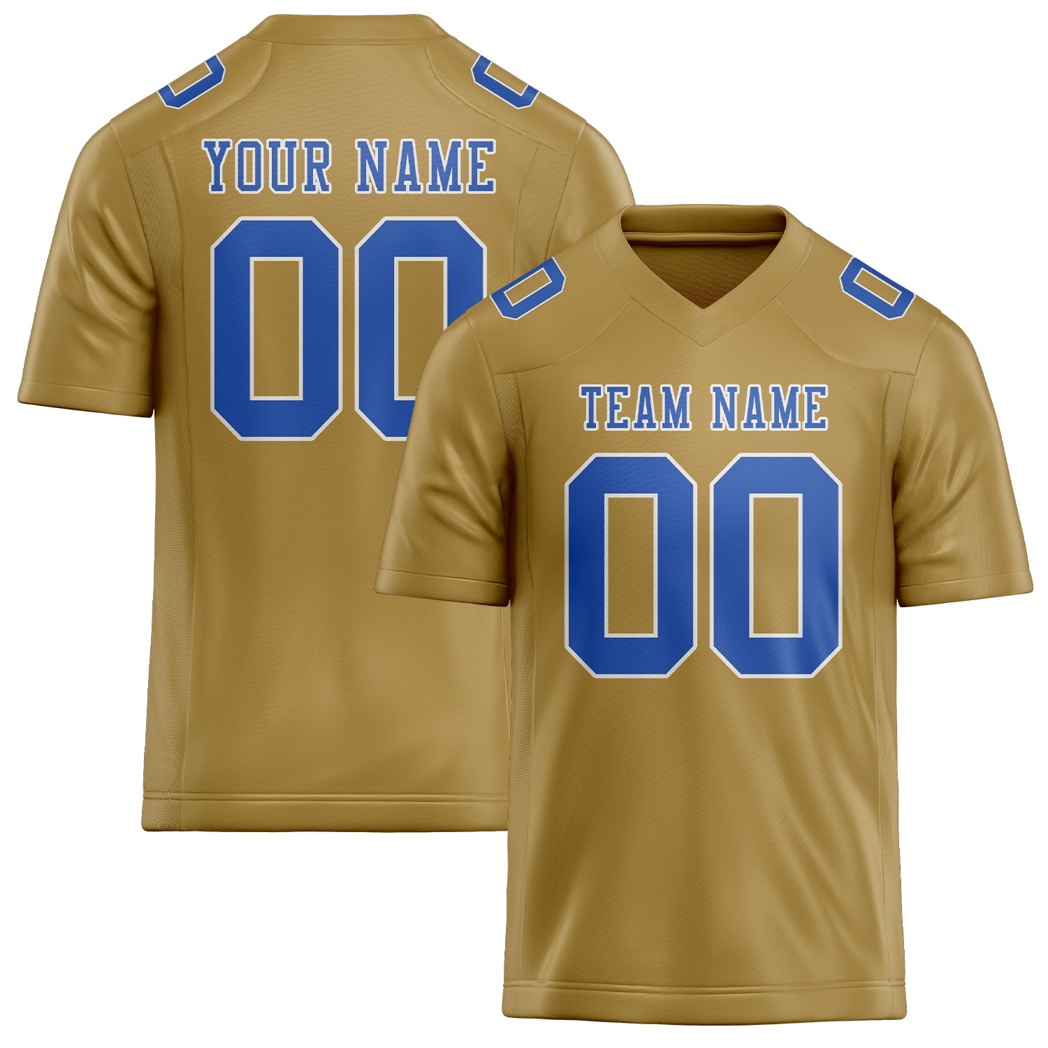 Maßgeschneidertes Professionelles Khaki Himmelblau Rugbytrikot