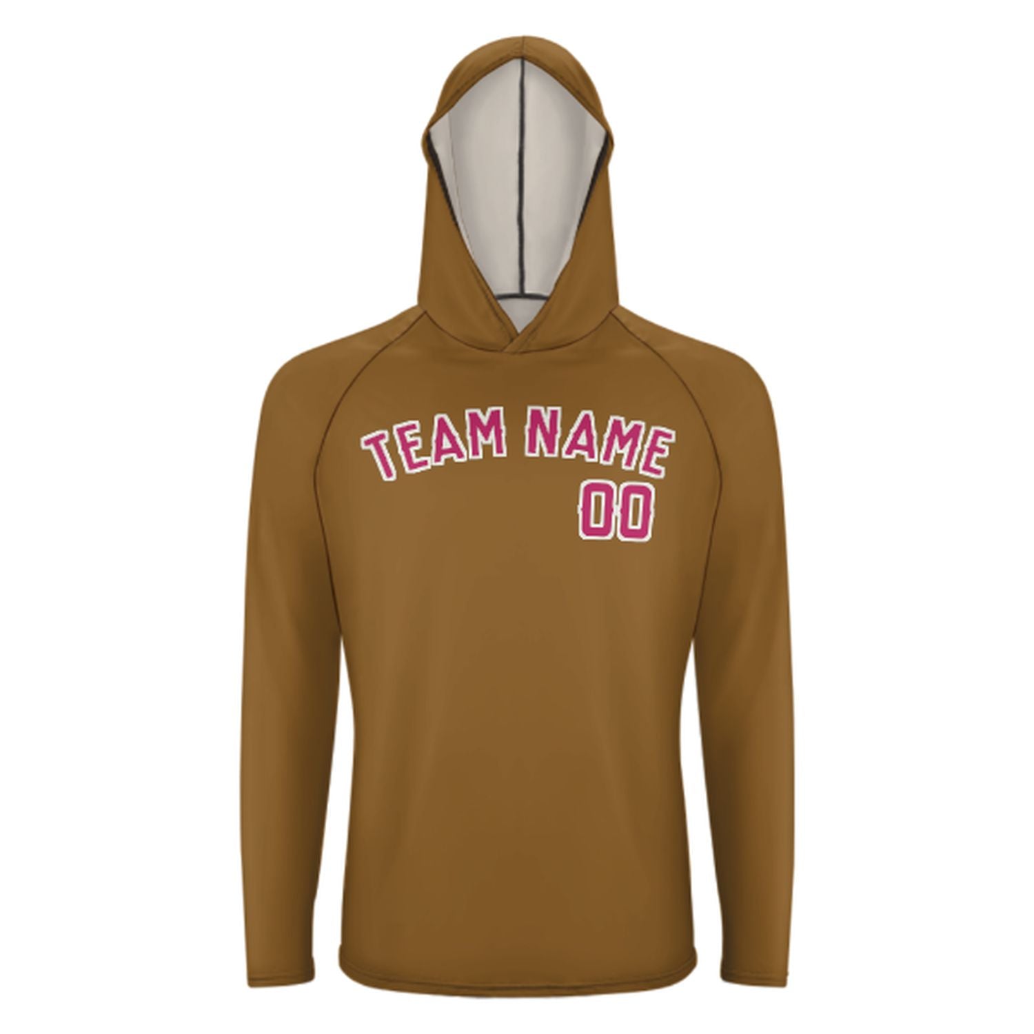 Maßgeschneidertes Khaki Rosarot UV-Hoodie