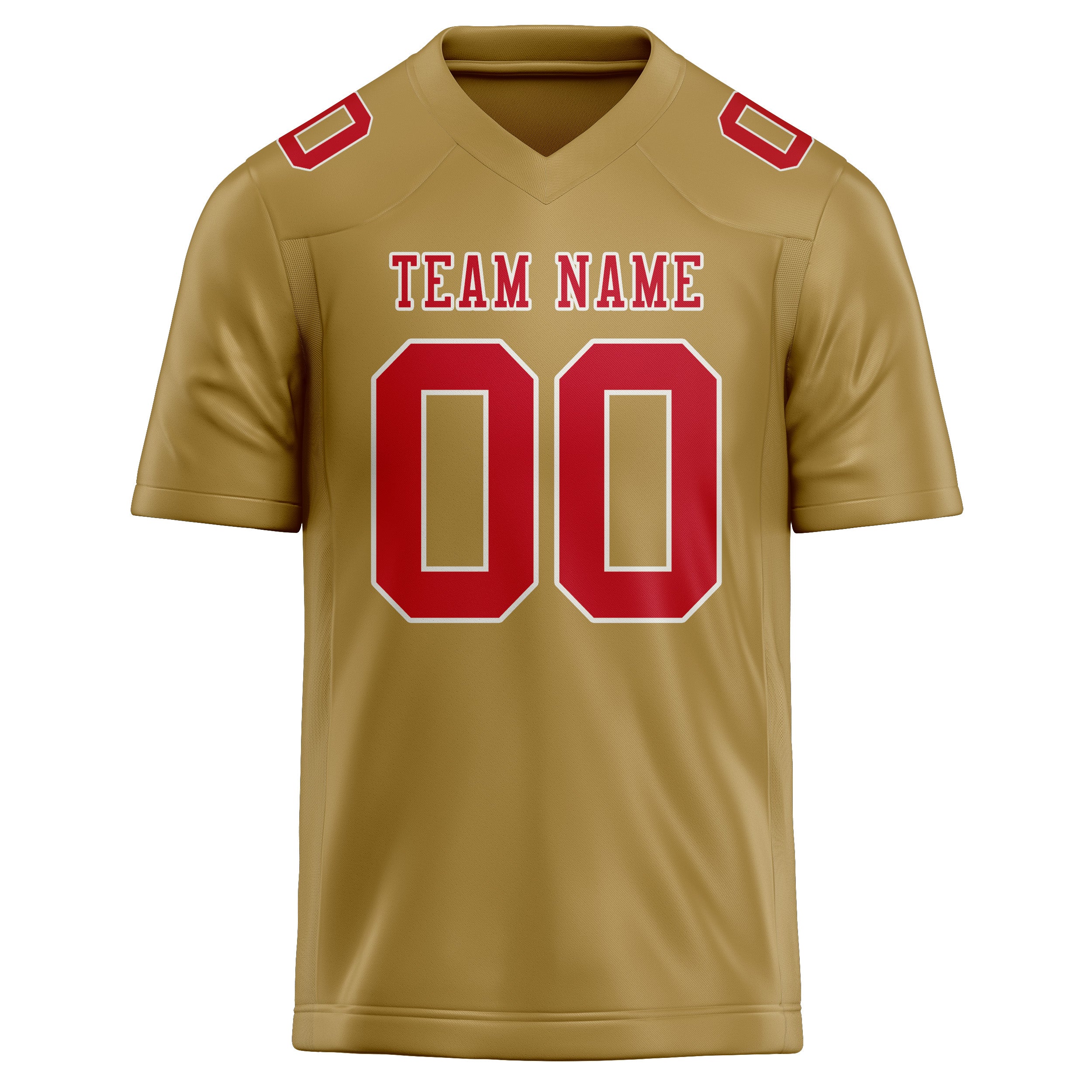 Maßgeschneidertes Professionelles Khaki Rot Rugbytrikot