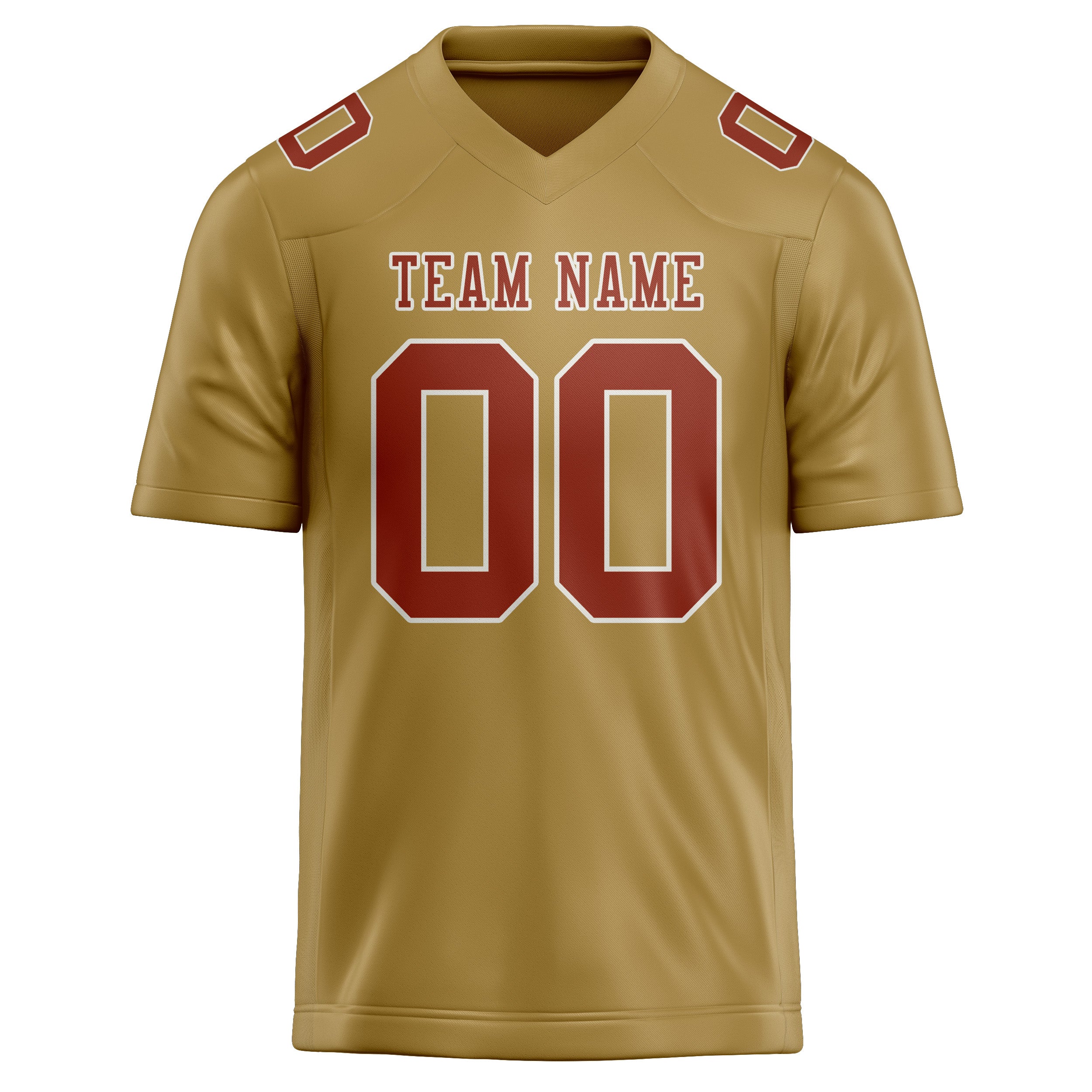 Maßgeschneidertes Professionelles Khaki Korallenrot Rugbytrikot