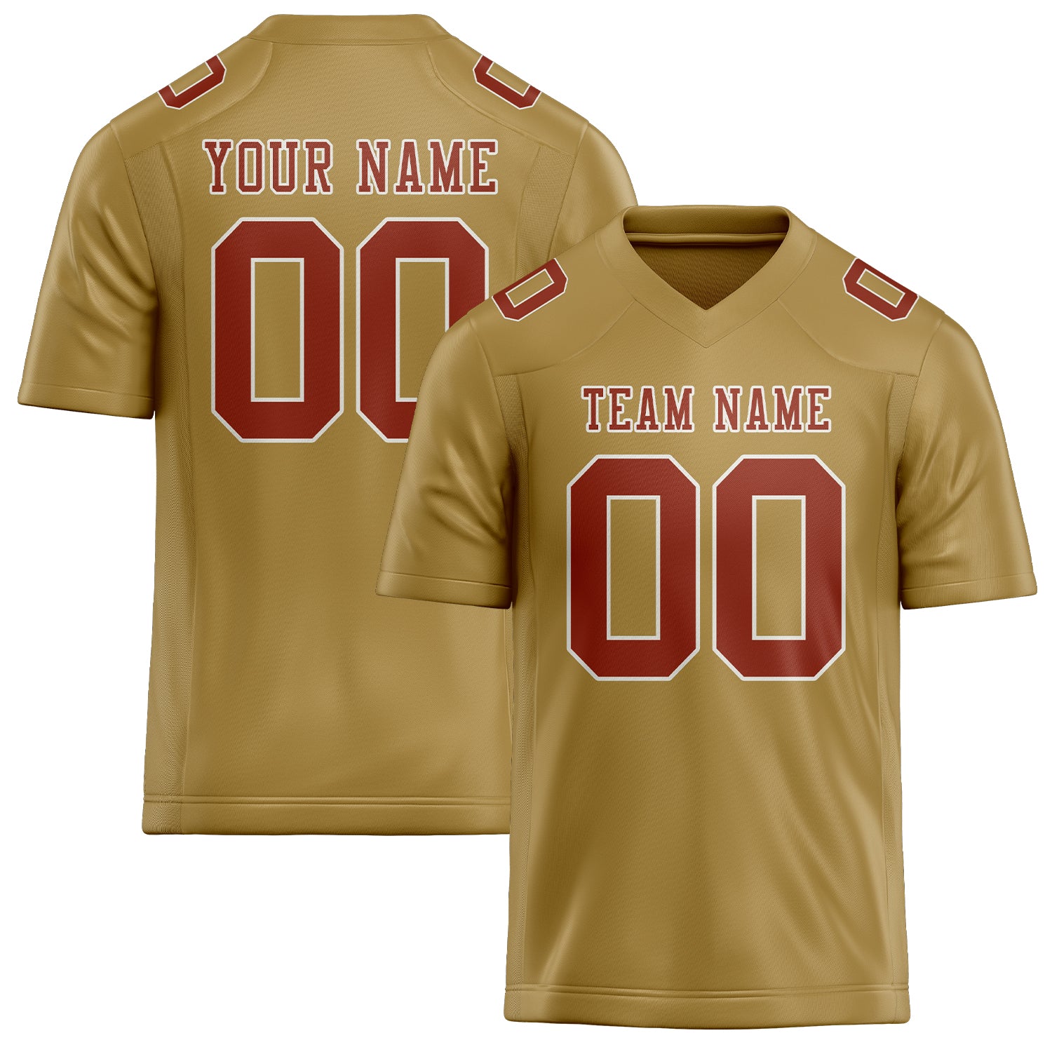 Maßgeschneidertes Professionelles Khaki Korallenrot Rugbytrikot