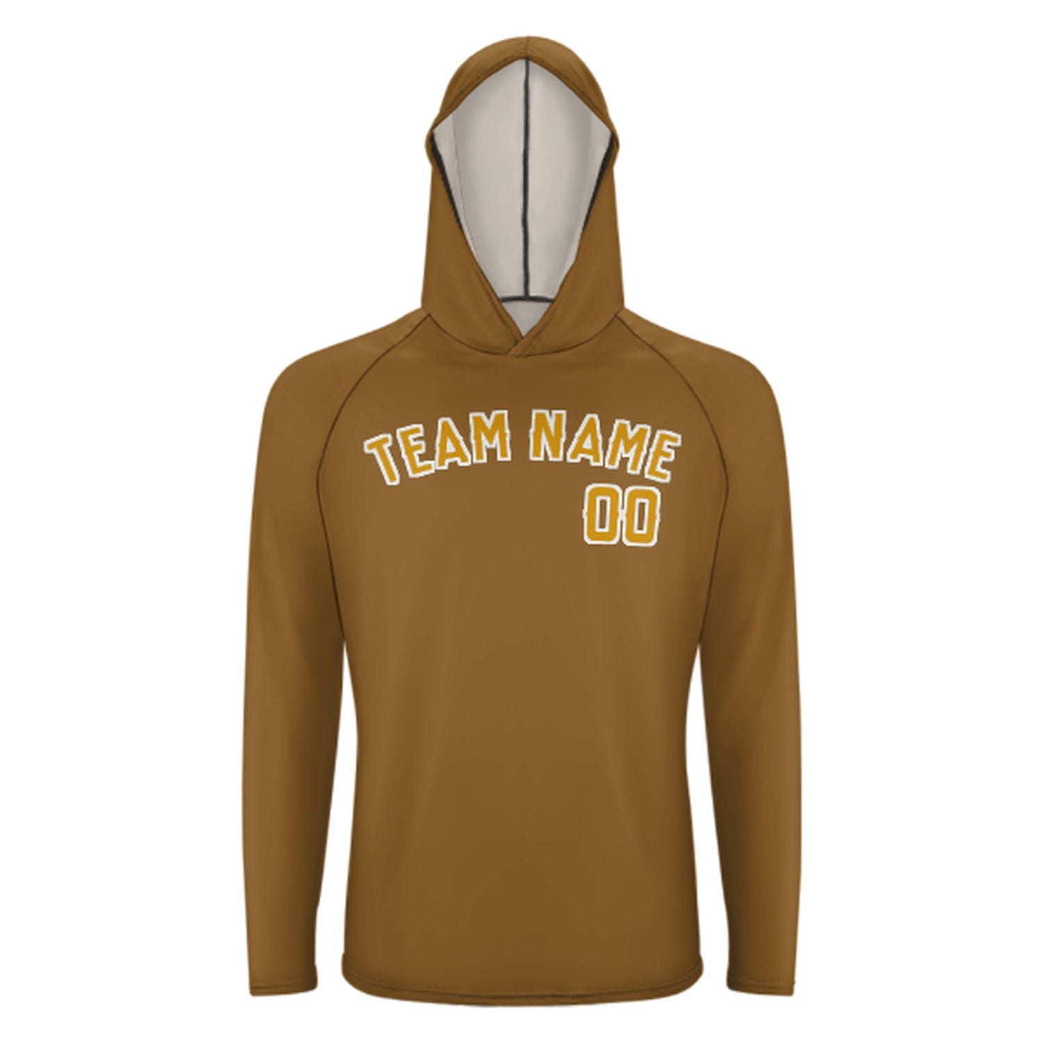 Maßgeschneidertes Khaki Gelb UV-Hoodie