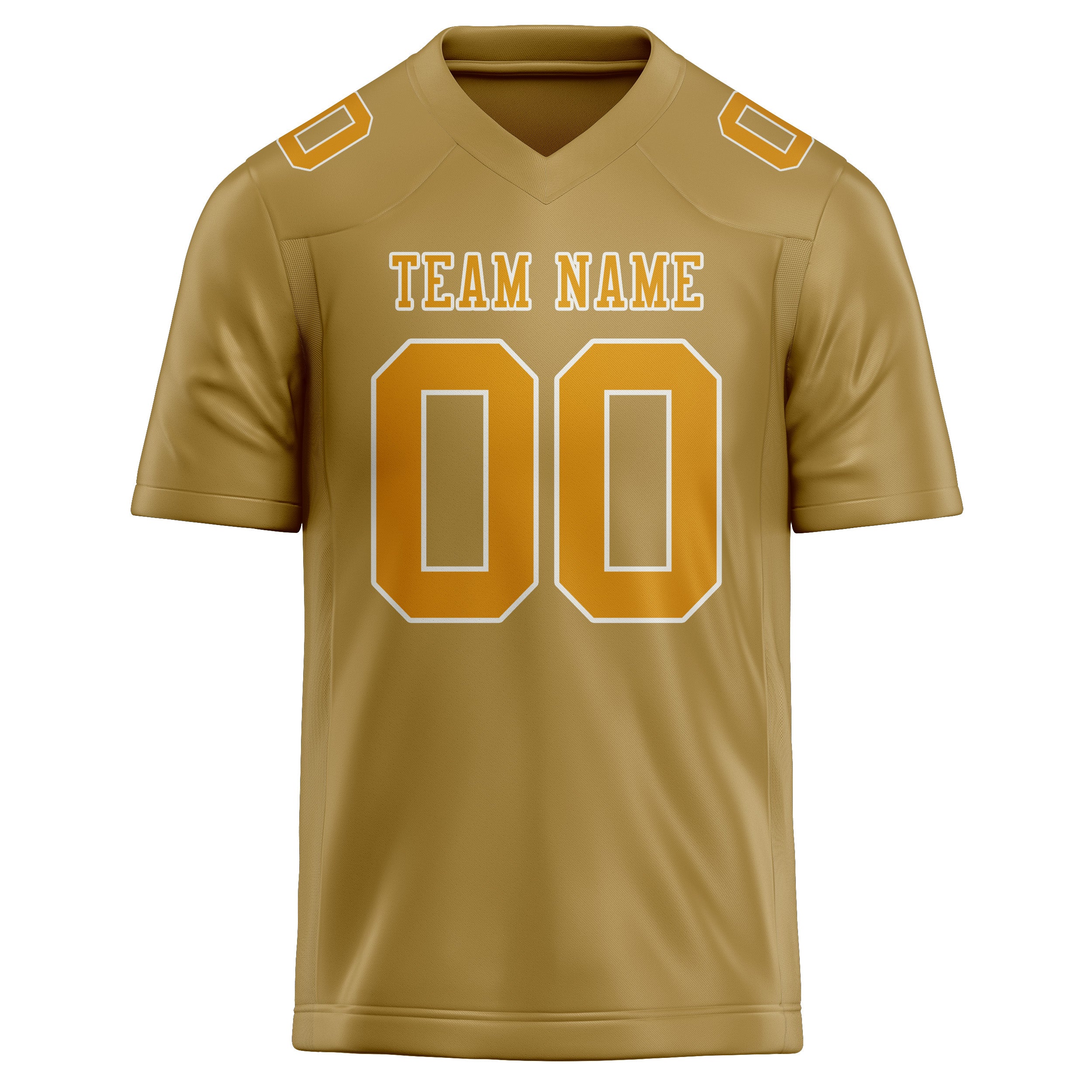 Maßgeschneidertes Professionelles Khaki Gelb Rugbytrikot