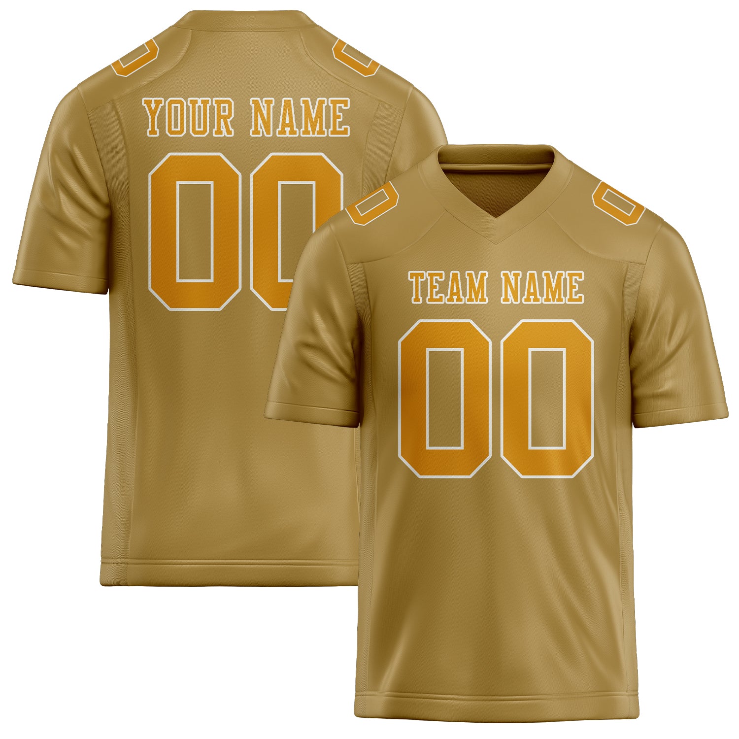 Maßgeschneidertes Professionelles Khaki Gelb Rugbytrikot