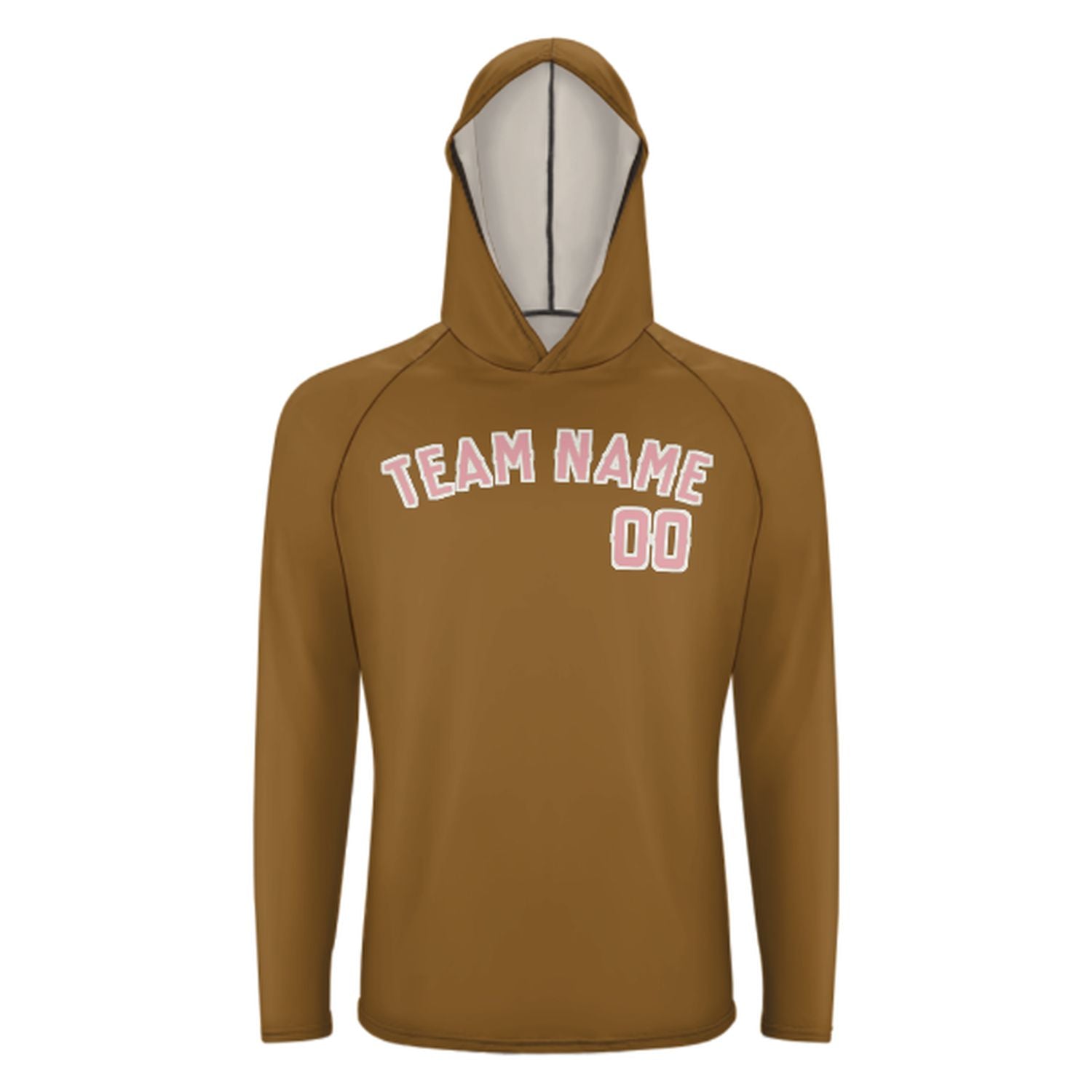 Maßgeschneidertes Khaki Rosa UV-Hoodie