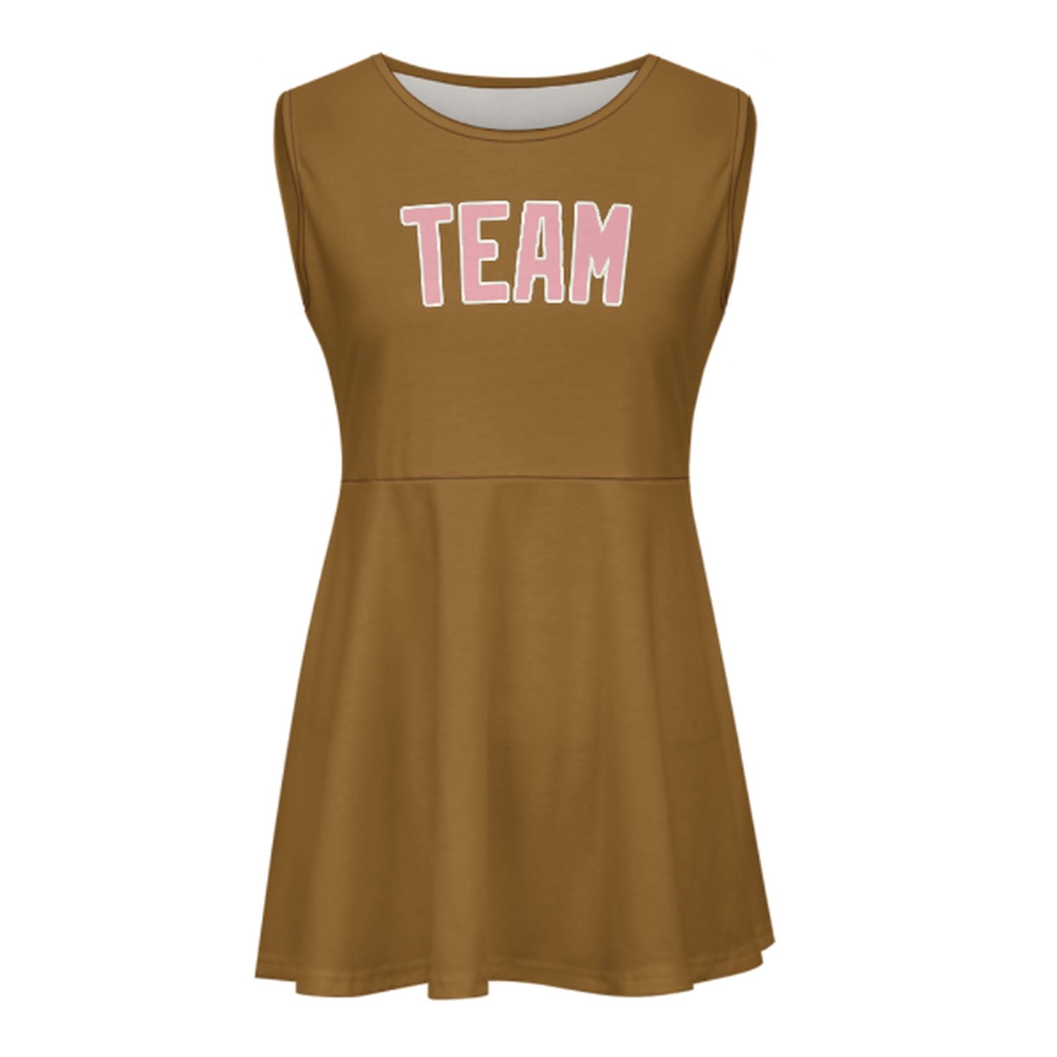 Maßgeschneidertes Khaki Rosa Cheerleader-Kleid